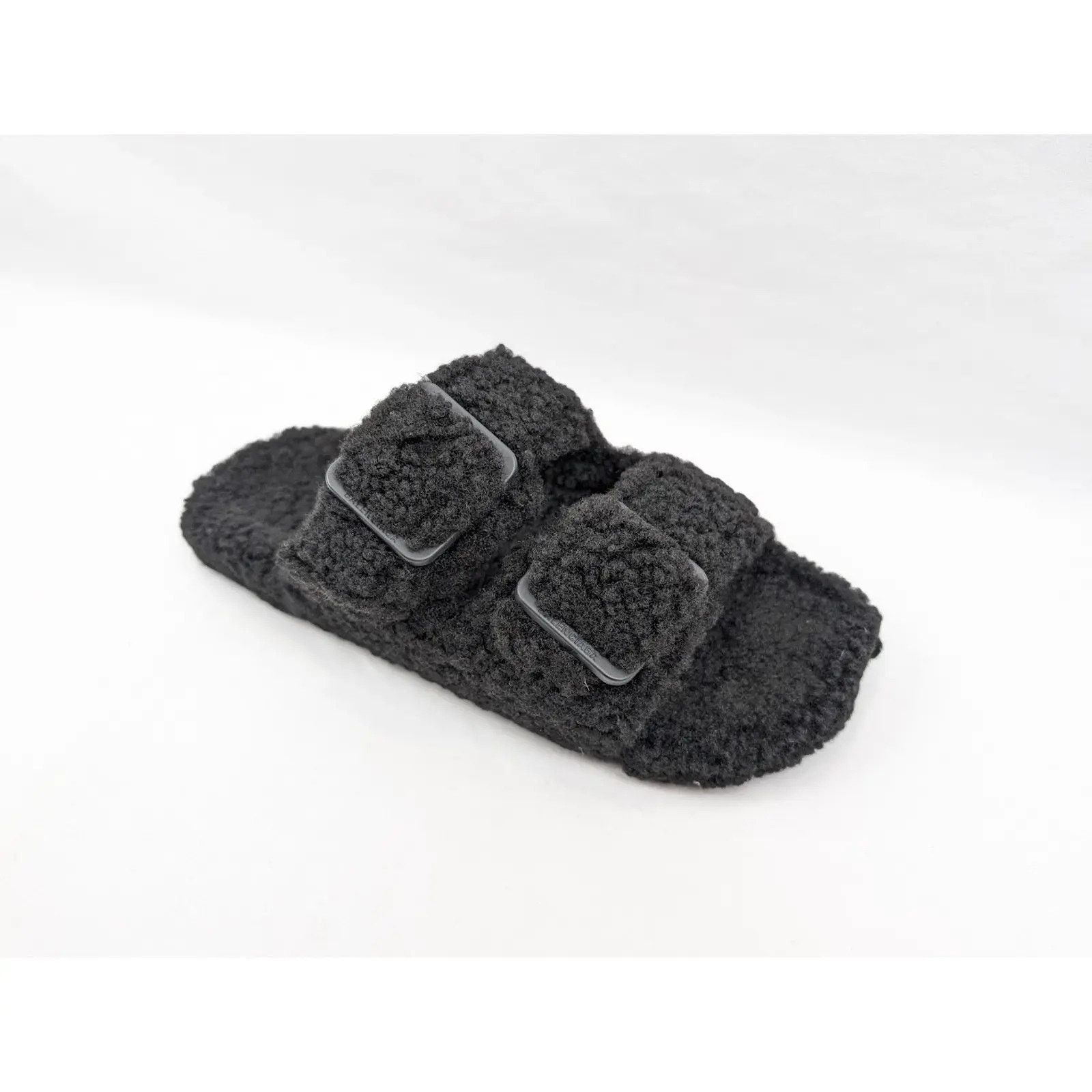 Balenciaga o1rshd1 Furry Shearling Mallorca Sandals in Black Size US 8 / EU 41 - 2 Thumbnail