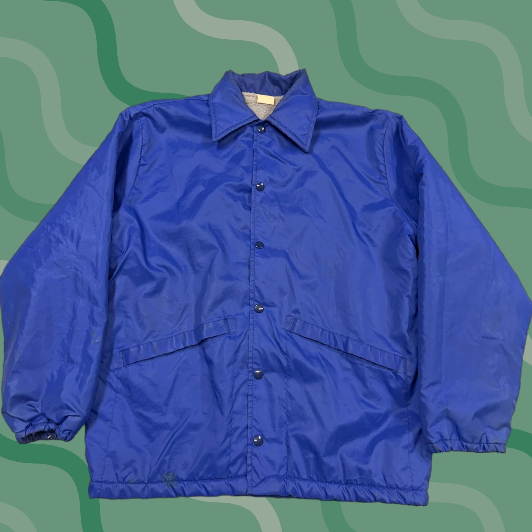 Vintage VINTAGE BMC Jacket Mens M Blue Nylon Snap Windbreaker Lined Pockets Collared USA Size US M / EU 48-50 / 2 - 1 Thumbnail