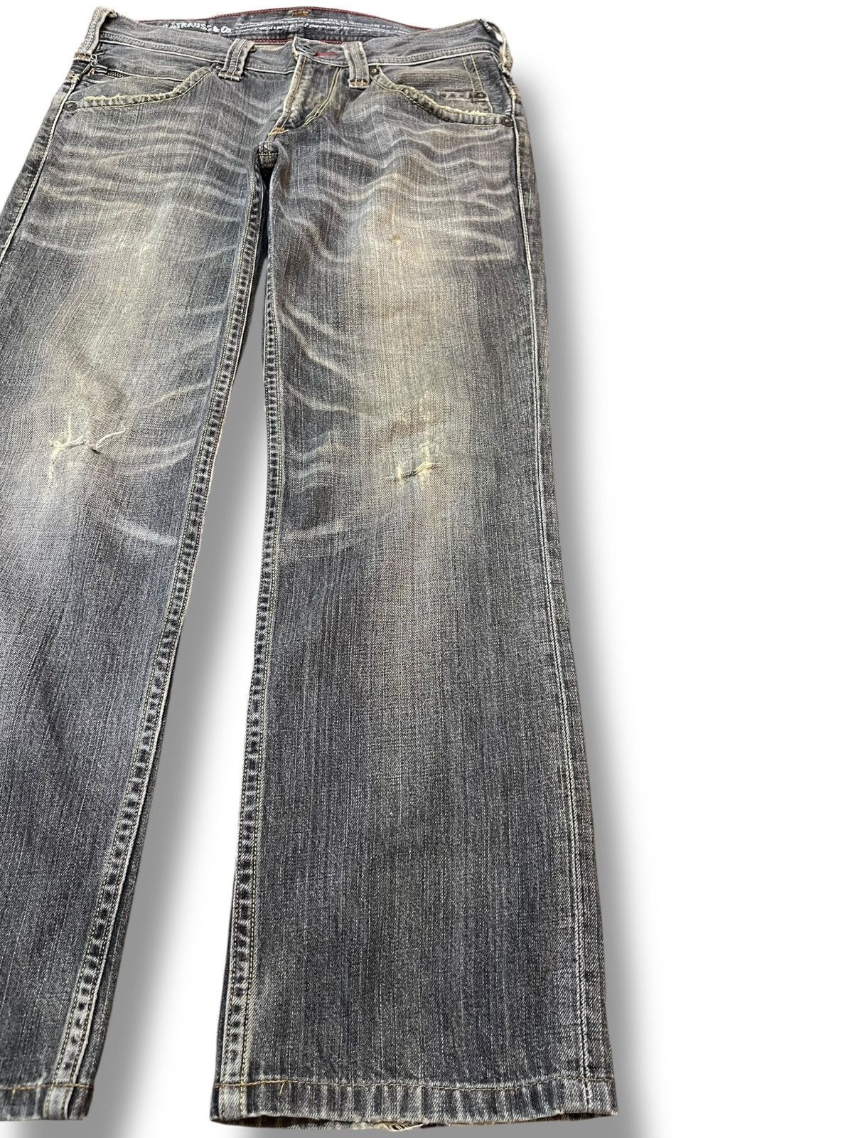 Le Grande Bleu (L.G.B.) × Levi's Vintage Levi’s 502 Studded Punk Faded Grunge Denim Size US 33 - 5 Thumbnail