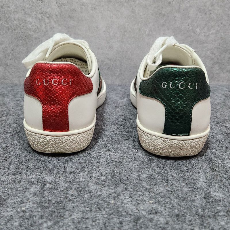 Gucci Gucci Ace Leather Sneakers with Bee Design Size US 6 / IT 36 - 2 Thumbnail