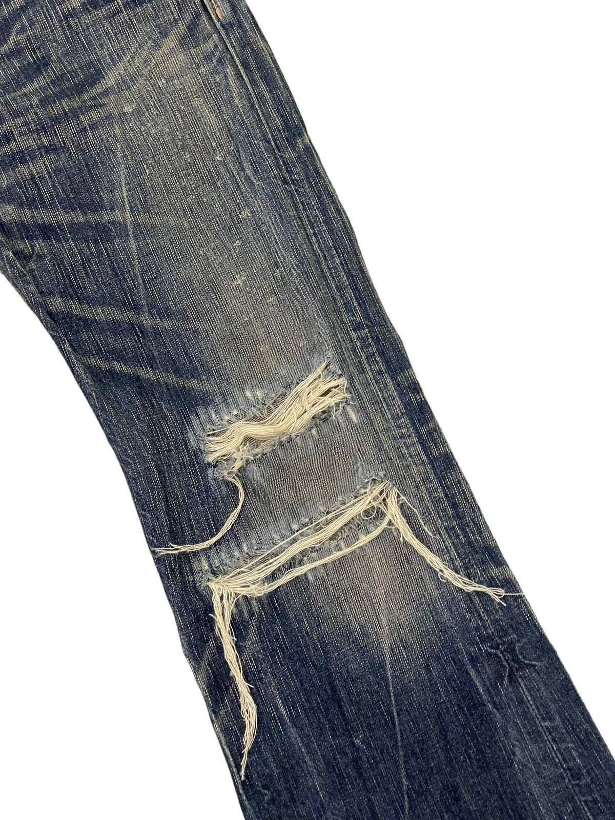 Edwin Flare Jeans Edwin Japan Distress Low Rise Boot Cut 7🟦0 Size US 31 - 7 Thumbnail