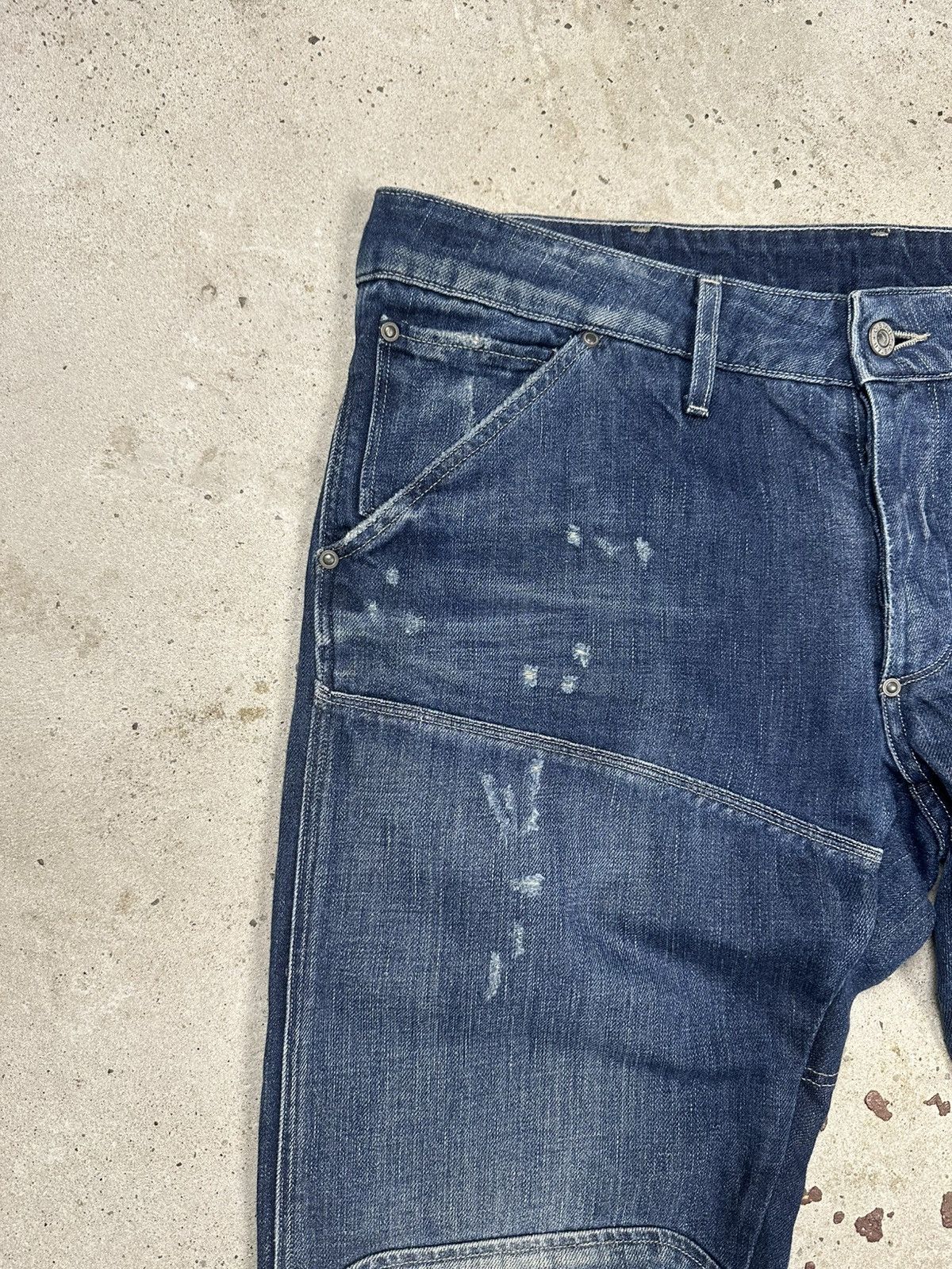 G-Star Vintage G Star Raw 5620 3D Low Tapered Double Knee Denim Size US 34 / EU 50 - 9 Thumbnail