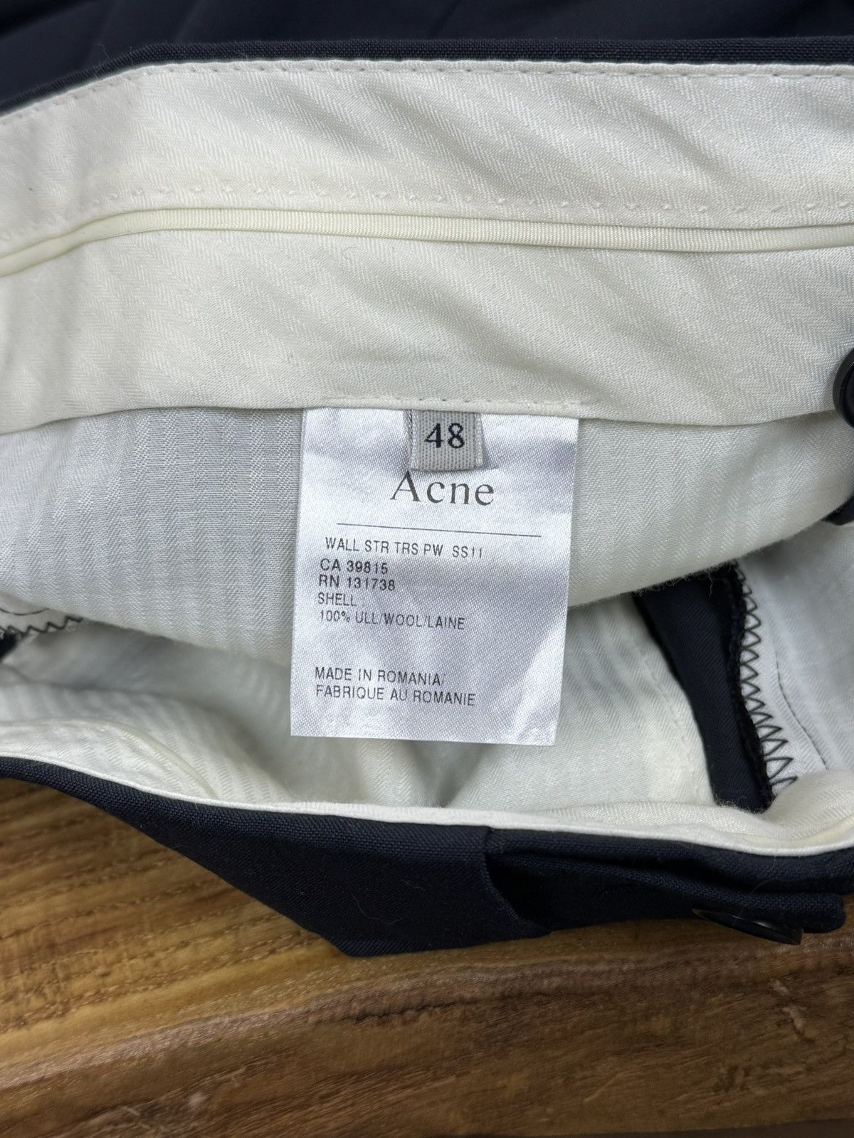 Acne Studios Acne Studios Wall Street Pants SS11 Blue Trousers Size 48 Size US 32 / EU 48 - 8 Thumbnail