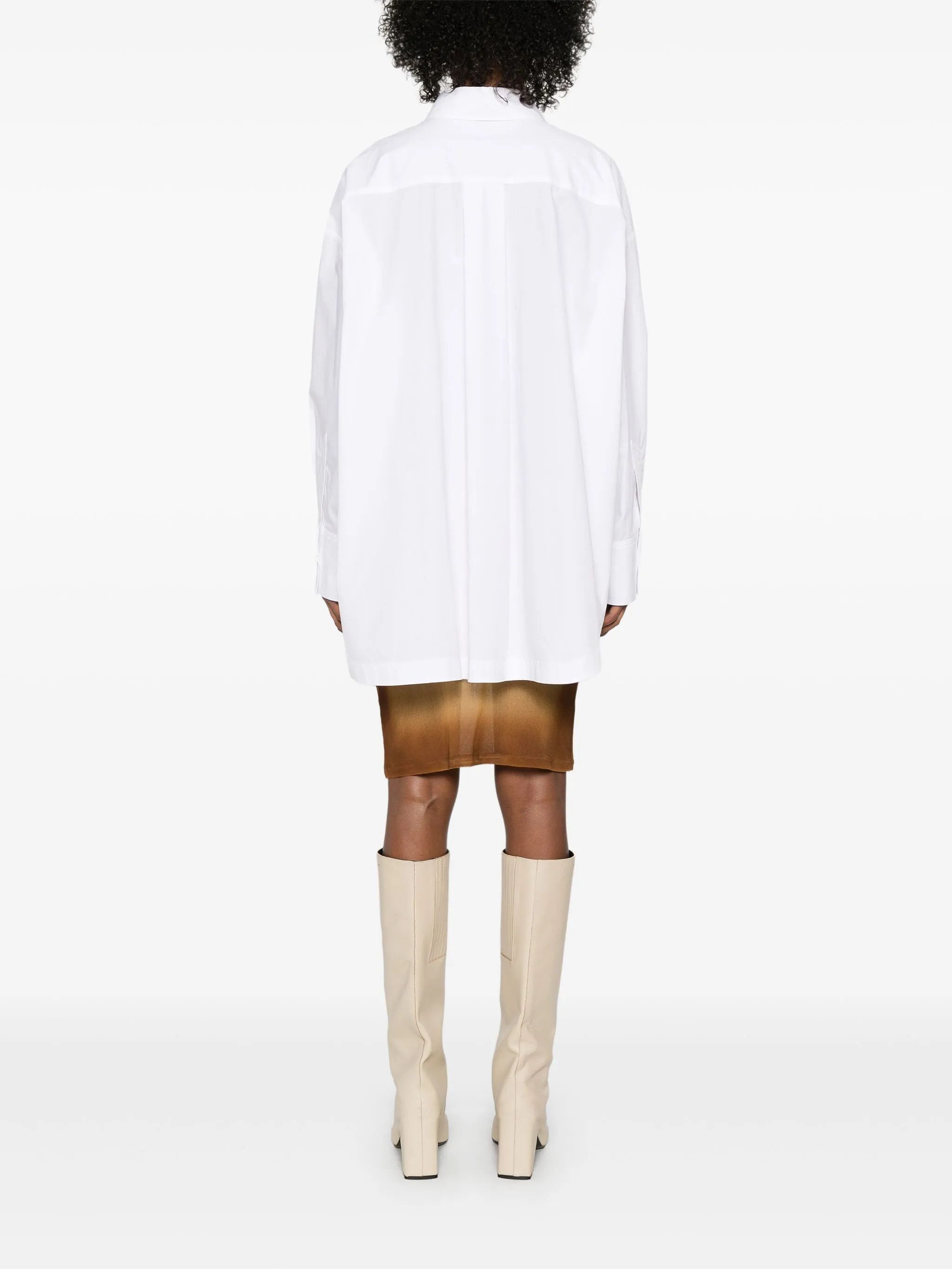 The Attico o1s22i1n0325 Cotton Shirt in White Size XS / US 0-2 / IT 36-38 - 4 Thumbnail