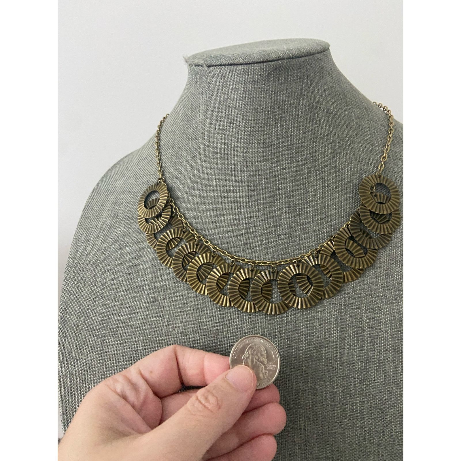 Handmade hammered disc necklace Size ONE SIZE - 2 Thumbnail