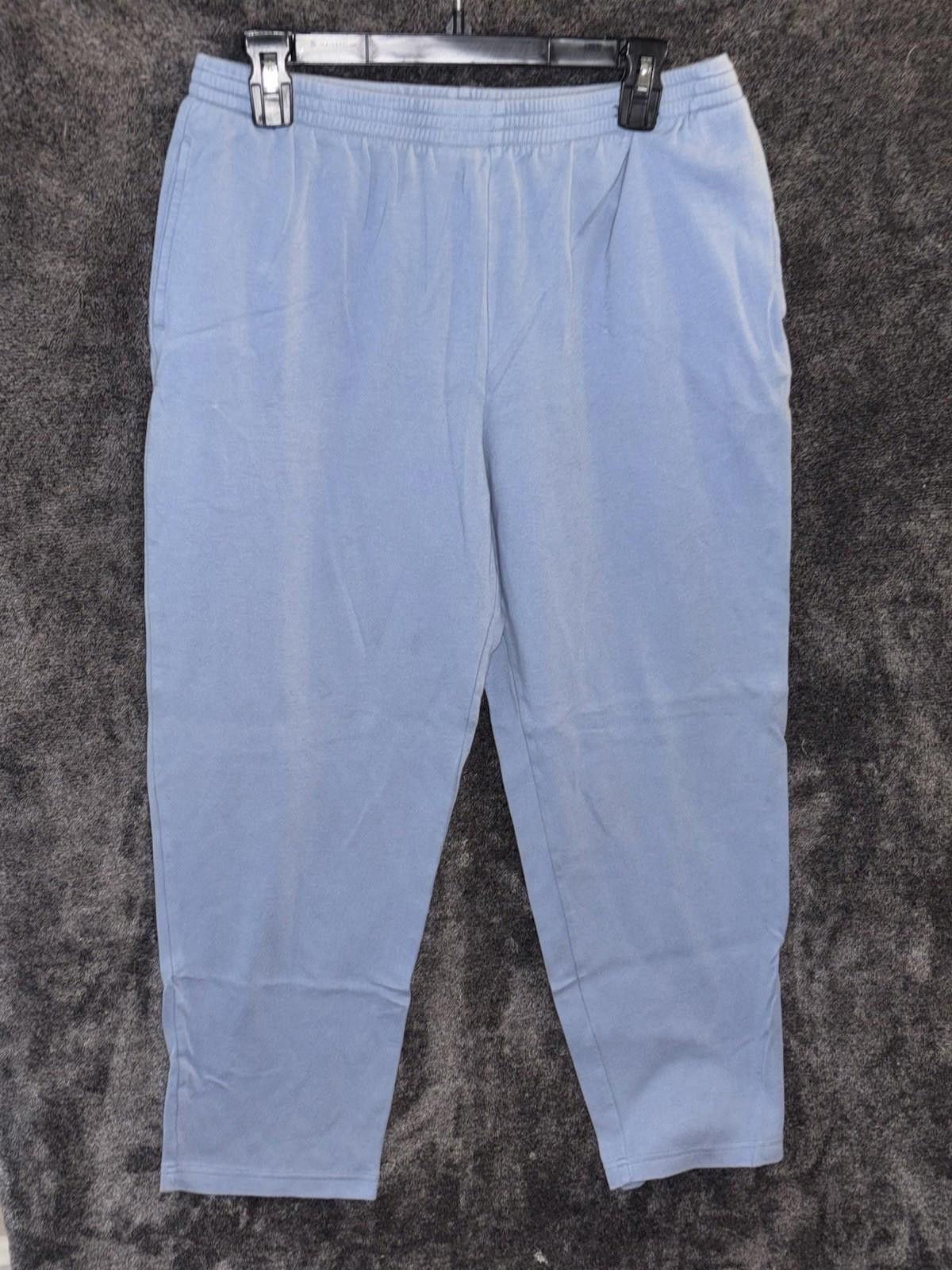 Other NWF Light Blue Cotton Capri Lounge Pants Sz L Elastic Waist Size 36" / US 14 / IT 50 - 1 Thumbnail