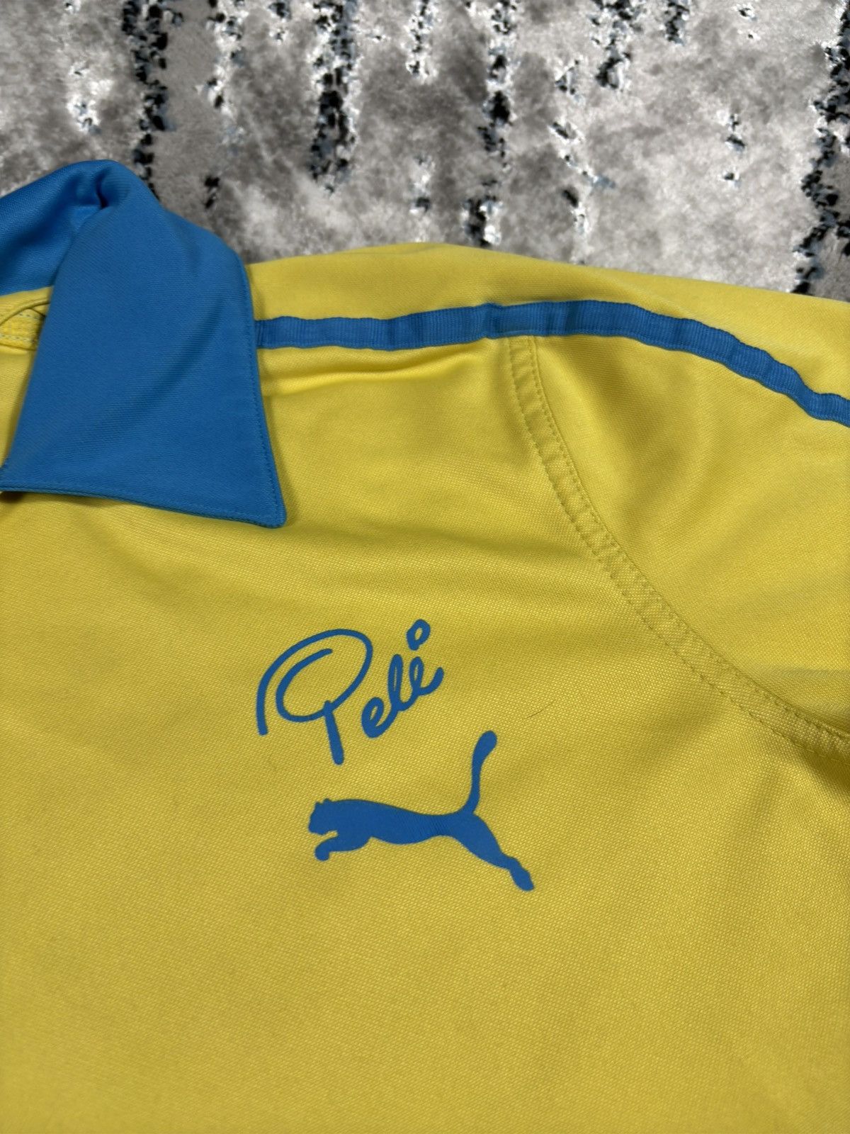 Penalty Vintage Puma Pele Soccer Jersey Blokecore Y2k 90s yellow Size US S / EU 44-46 / 1 - 2 Thumbnail