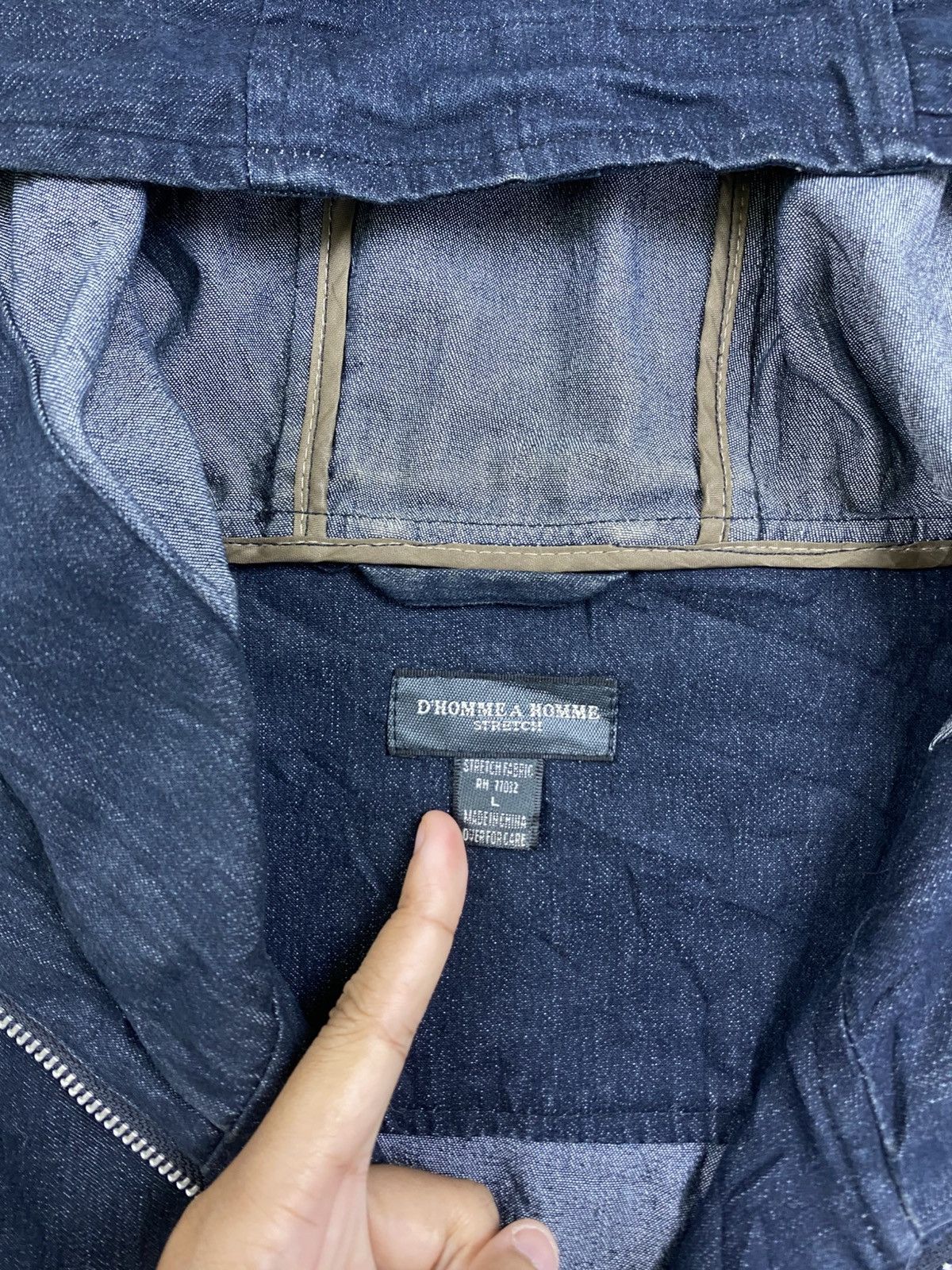 Yohji Yamamoto Vintage D’Homme Yohji Yamamoto Hoodie Denim Jacket Size US L / EU 52-54 / 3 - 9 Thumbnail