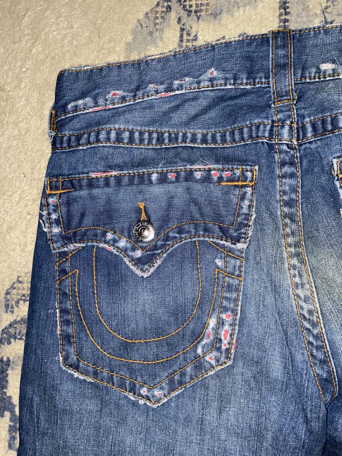 True Religion 34” True Religion Distressed Skinny Jeans Size US 34 / EU 50 - 8 Thumbnail