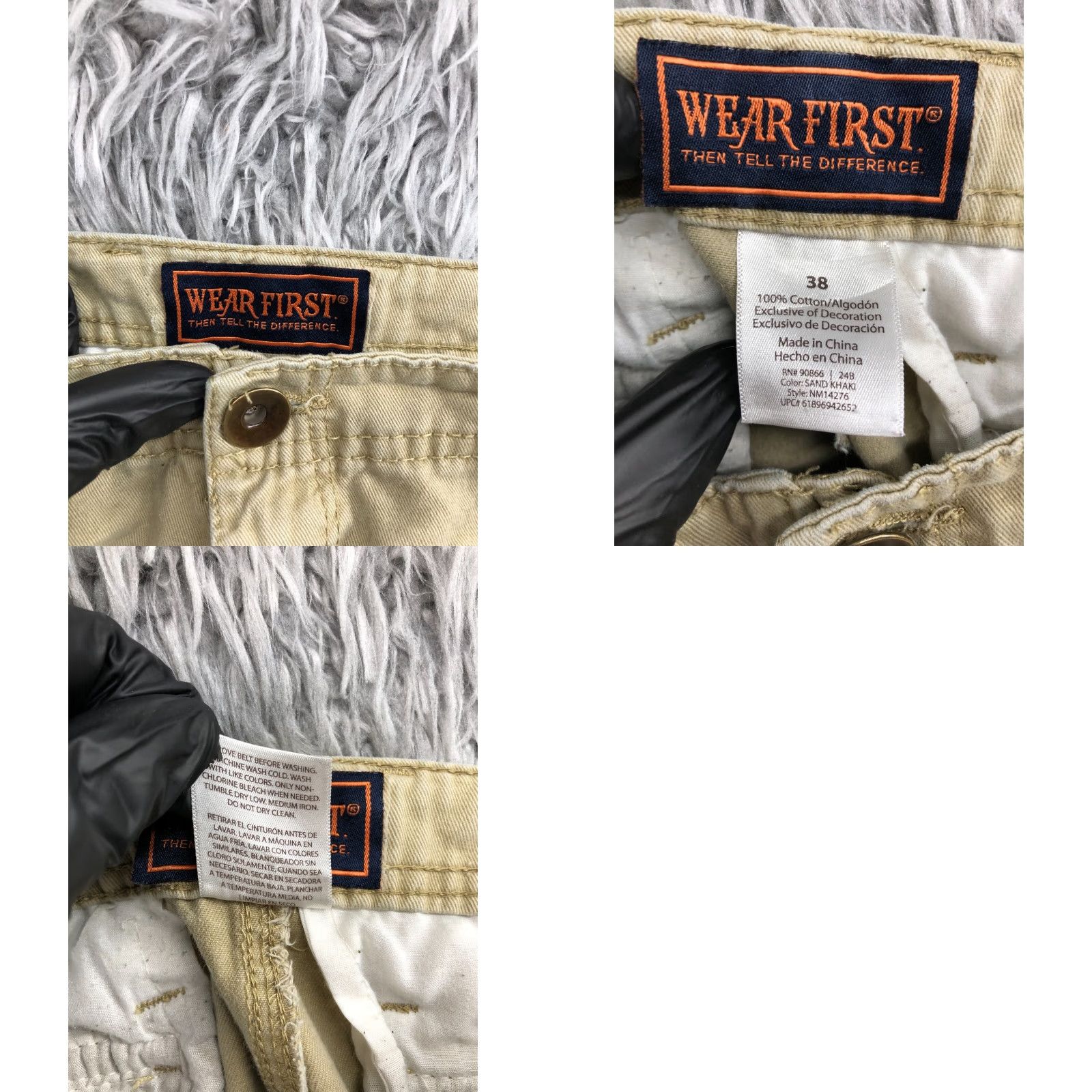 Vintage Wearfirst Cargo Shorts Mens Size 38 Mid Rise Beige Pocket 5-Pocket Denim Cotton Blend Casual Shirt? Size US 38 / EU 54 - 8 Thumbnail