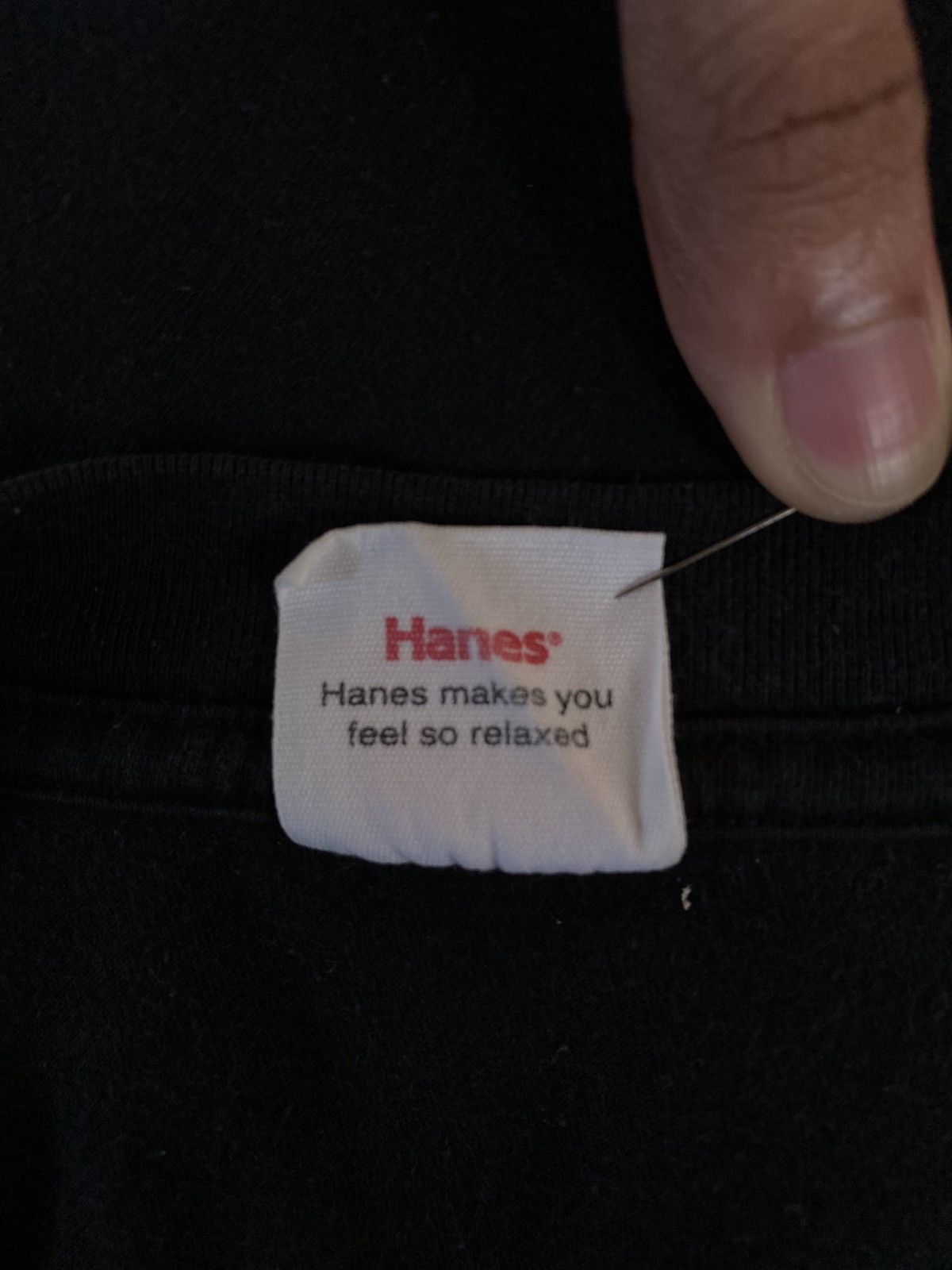 Hanes × Vintage Vintage Hanes single stitched blank t shirt Size US L / EU 52-54 / 3 - 8 Thumbnail