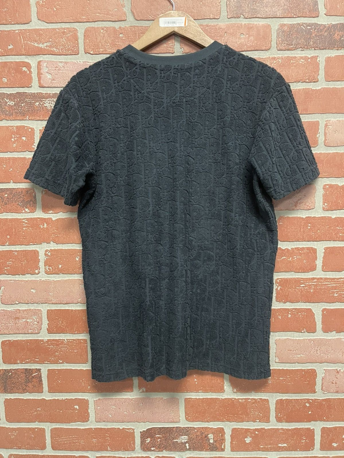 Dior Size XXXS - Dior Homme Terry Oblique T Shirt ‘Navy’ Mens Size US XXS / EU 40 - 5 Thumbnail