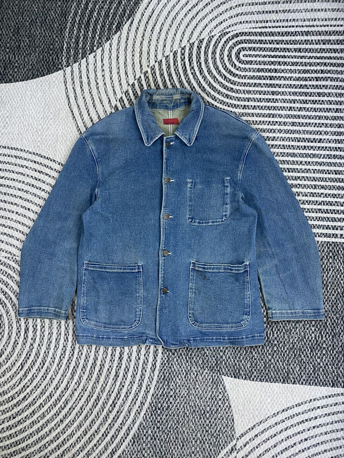Brooks Vintage Brooks Genuine Brand Indigo Dyed Denim Chore Jacket Size US M / EU 48-50 / 2 - 1 Thumbnail