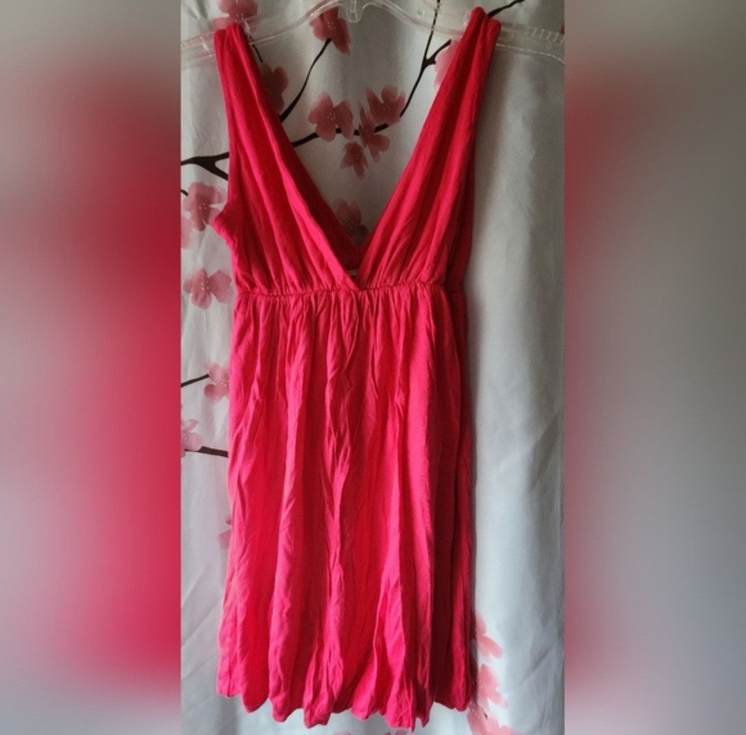 Other Lani Pink Deep Double Vneck Tank Top Bubble Bottom Tunic S Size S / US 4 / IT 40 - 1 Thumbnail