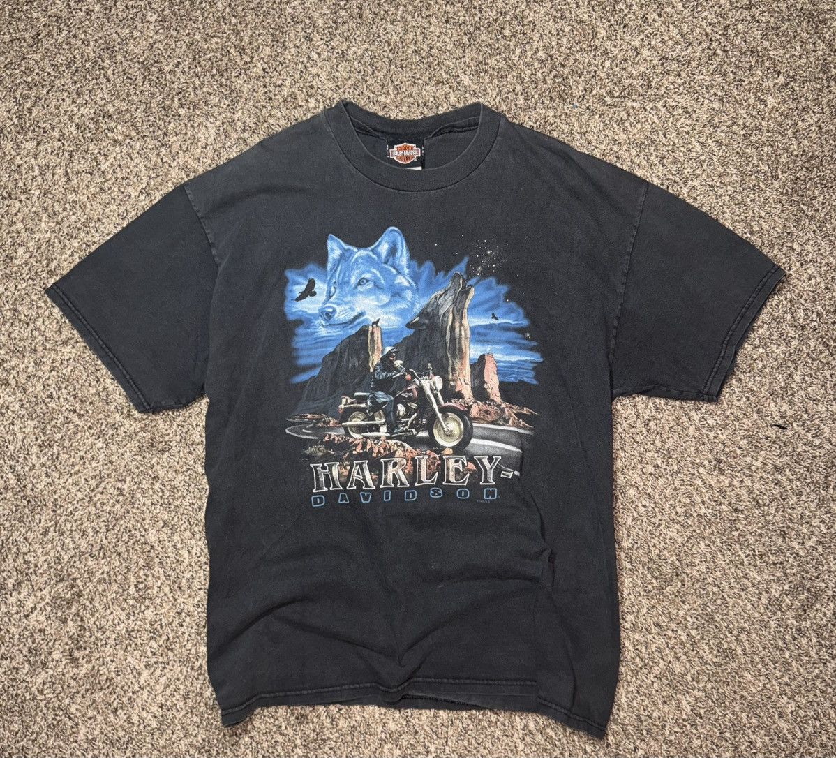 Harley Davidson Vintage Harley-Davidson Wolf Graphic Tee XL USA Size US XL / EU 56 / 4 - 1 Thumbnail
