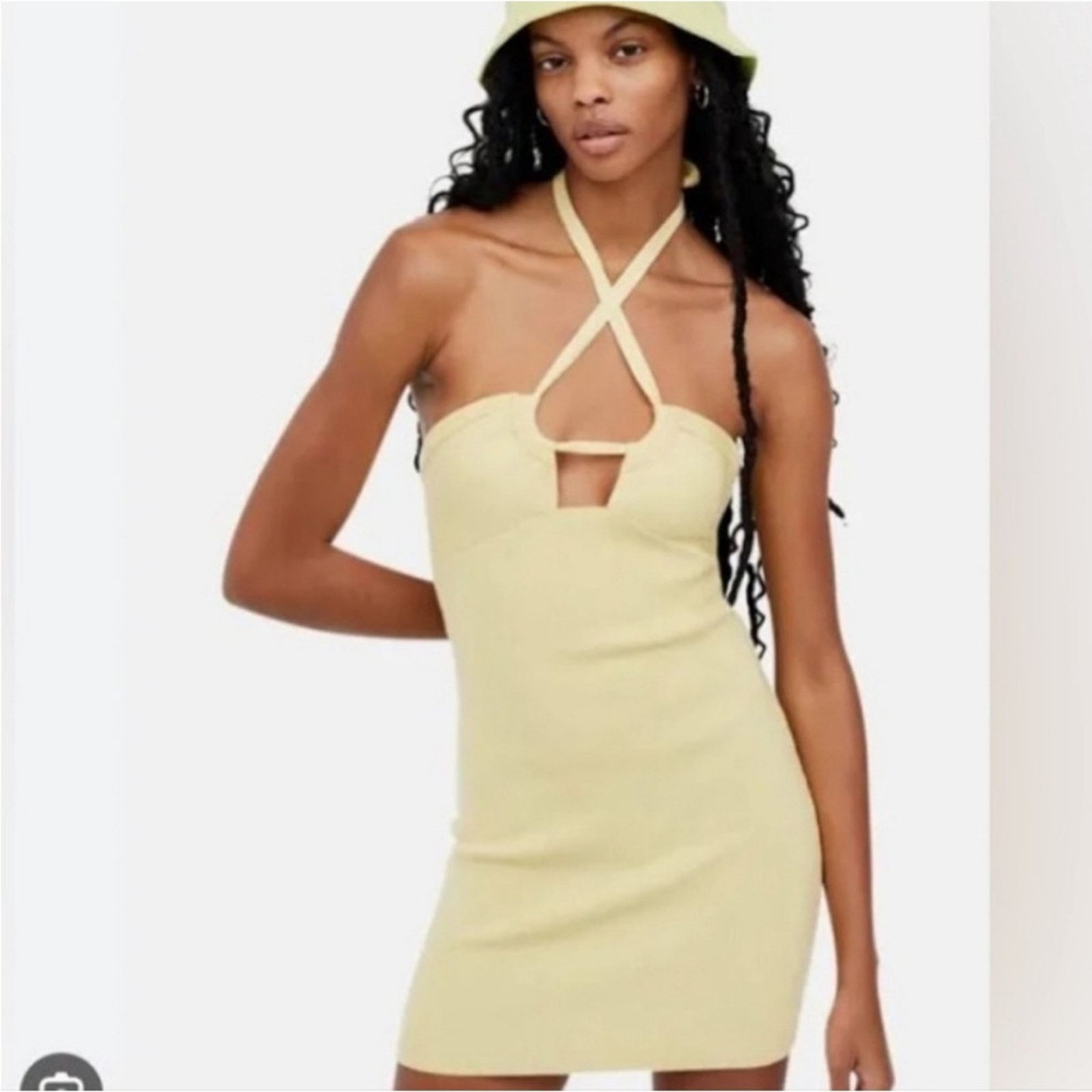 For Love & Lemons NWT For Love and Lemons $149 Cream Halter knit Dress size M Size M / US 6-8 / IT 42-44 - 3 Thumbnail
