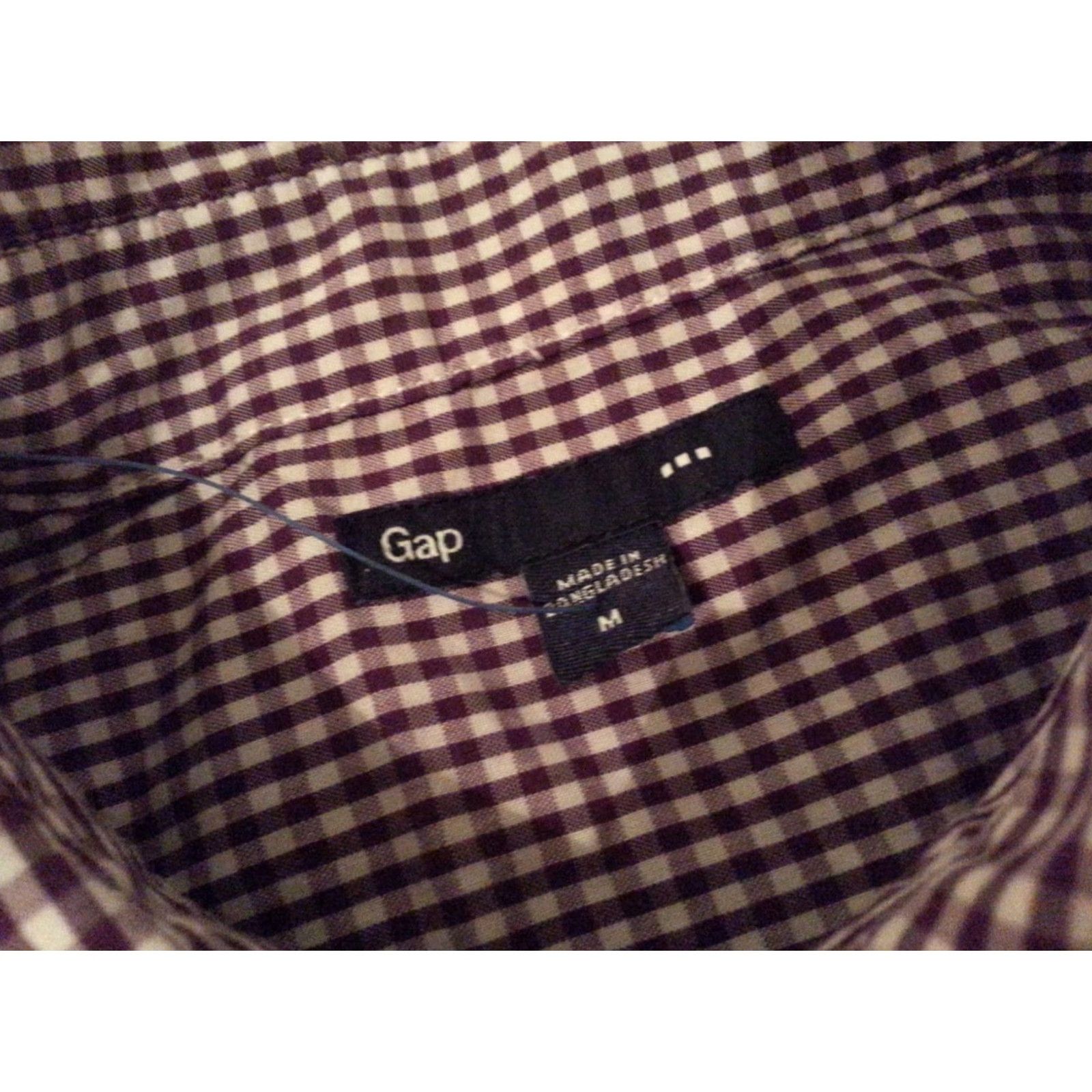 Gap VINTAGE Gap Plaid Blouse Shirt Womens Purple Cotton M Medium Blouse Womens Girls Mens Size M / US 6-8 / IT 42-44 - 4 Thumbnail