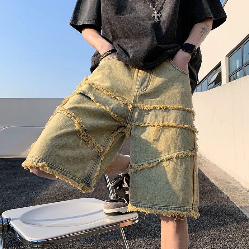 American High Street Men's Wide Leg Denim Shorts