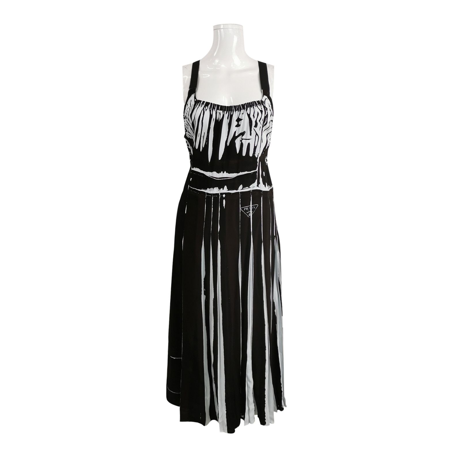 Prada Prada Printed Slip Midi Dress Size 36 Size XS / US 0-2 / IT 36-38 - 1 Thumbnail