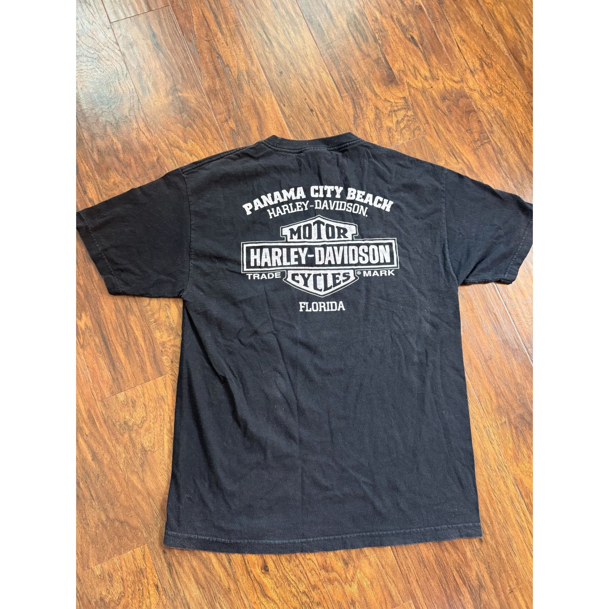 Harley Davidson Harley-Davidson Black Skull Graphic T-Shirt Panama City Beac Size US L / EU 52-54 / 3 - 3 Thumbnail