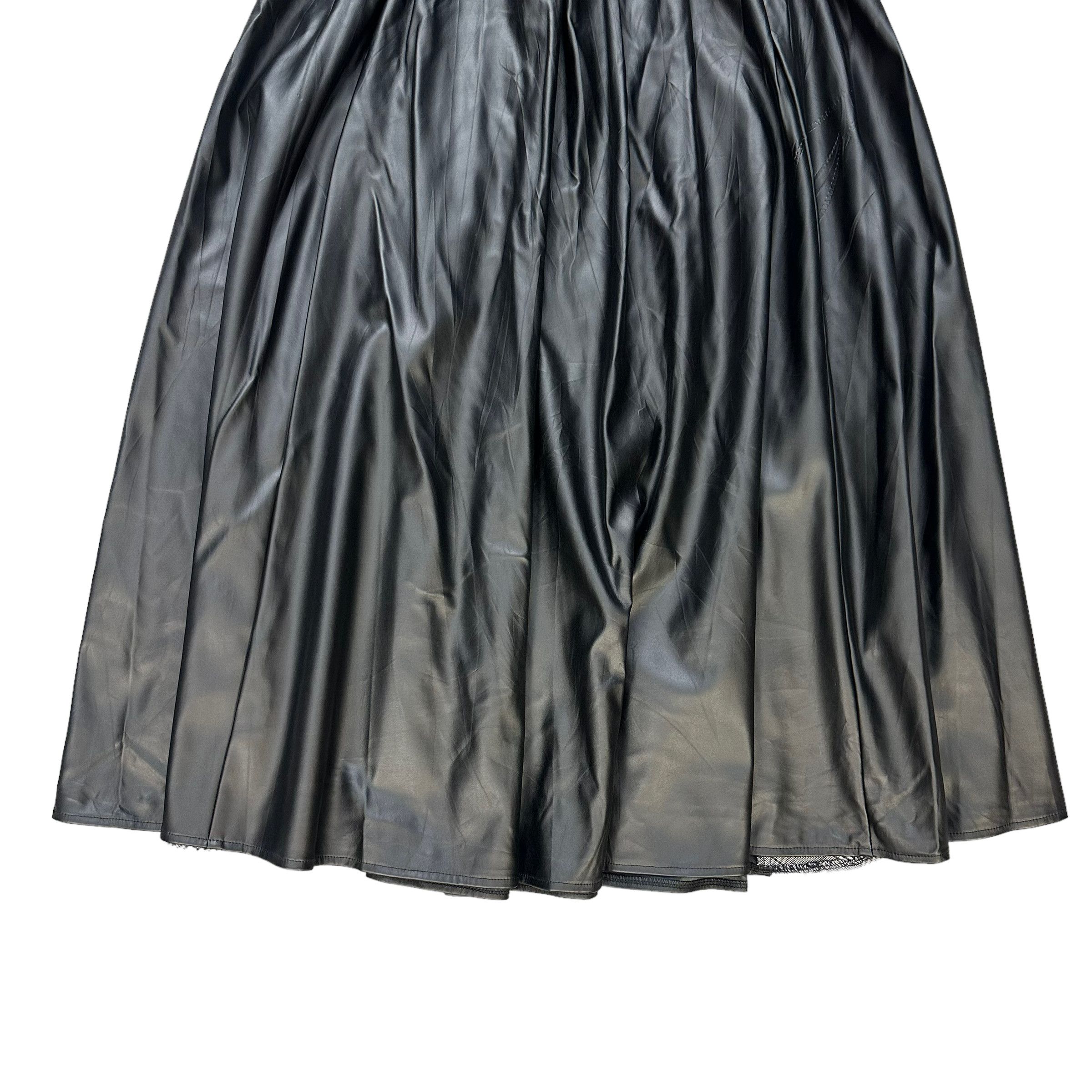 Japanese Brand HYBRID SYNTHETIC LEATHER DRAWSTRING SKIRTS #8081-201 Size 27" / US 4 / IT 40 - 8 Thumbnail