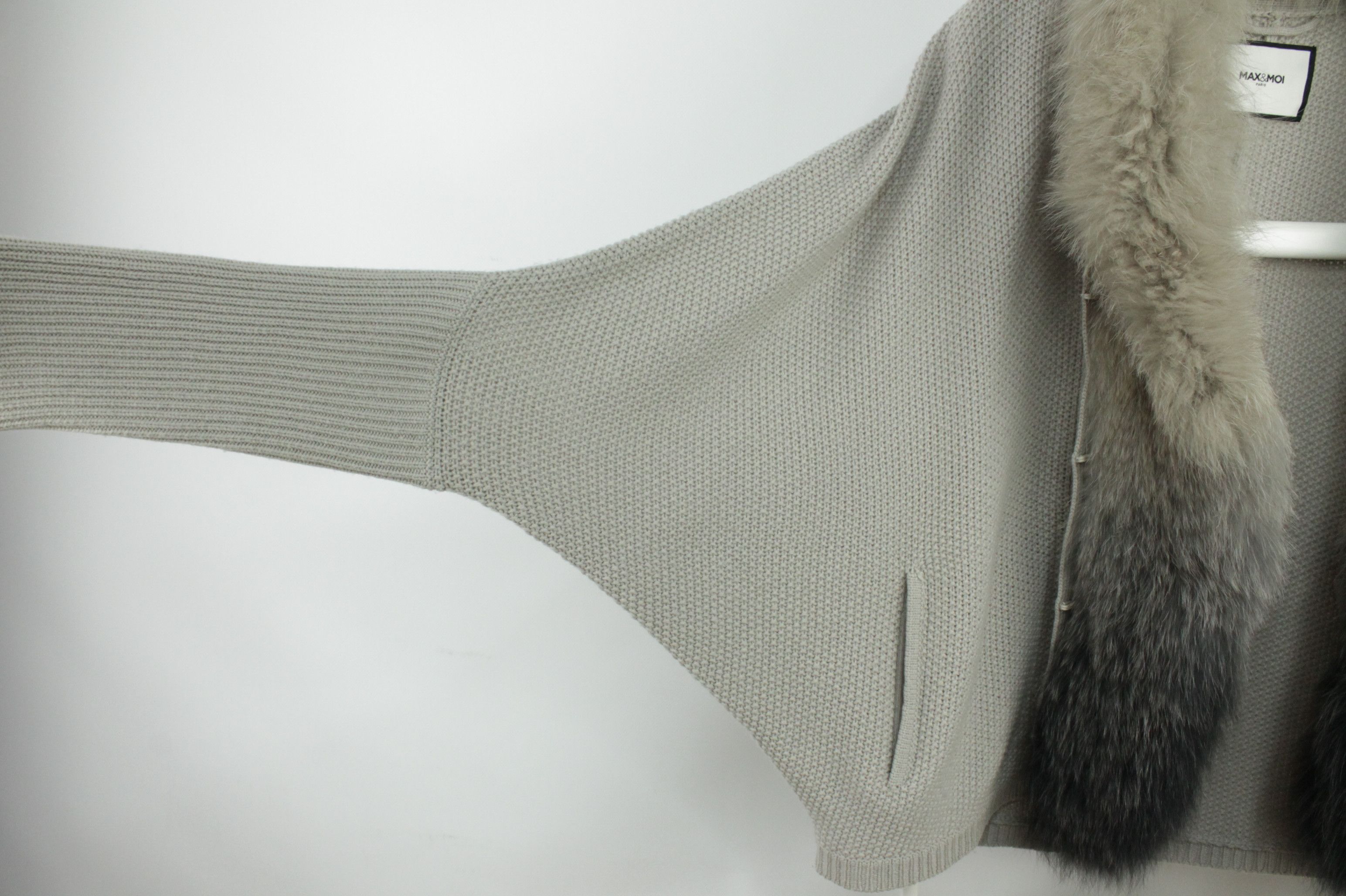 Other MAX&MOI Paris Knit Cashmere Wool Fox Fur Cardigan Jacket Size M / US 6-8 / IT 42-44 - 5 Thumbnail