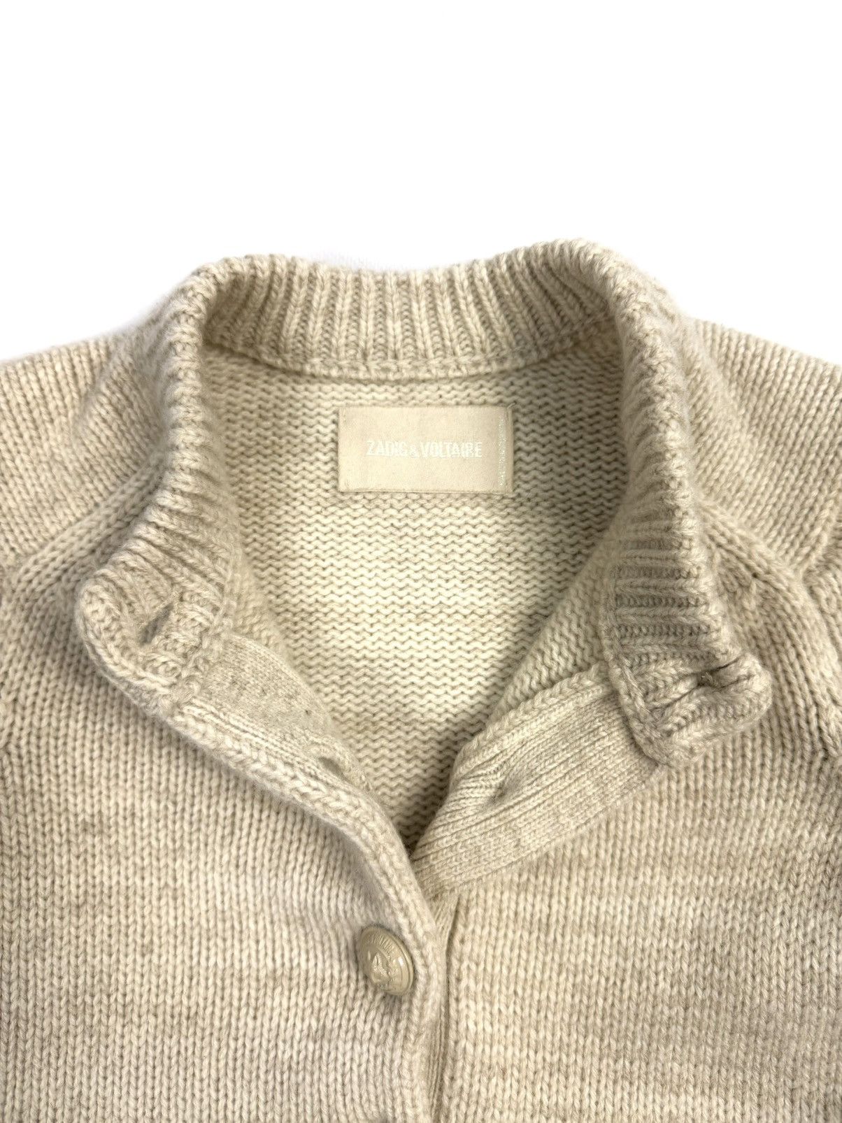Zadig & Voltaire Zadig & Voltaire Beige Wool Cashmere Knit Sweater Jumper XS Size XS / US 0-2 / IT 36-38 - 9 Thumbnail