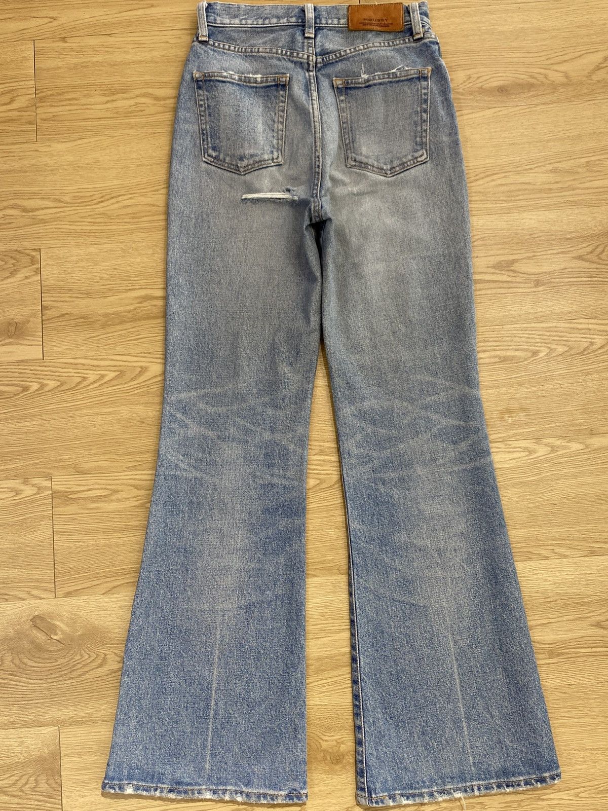 MOUSSY Moussy Acid Blue Wash Whiskers Style Flare Jeans Size US 26 / EU 42 - 3 Thumbnail
