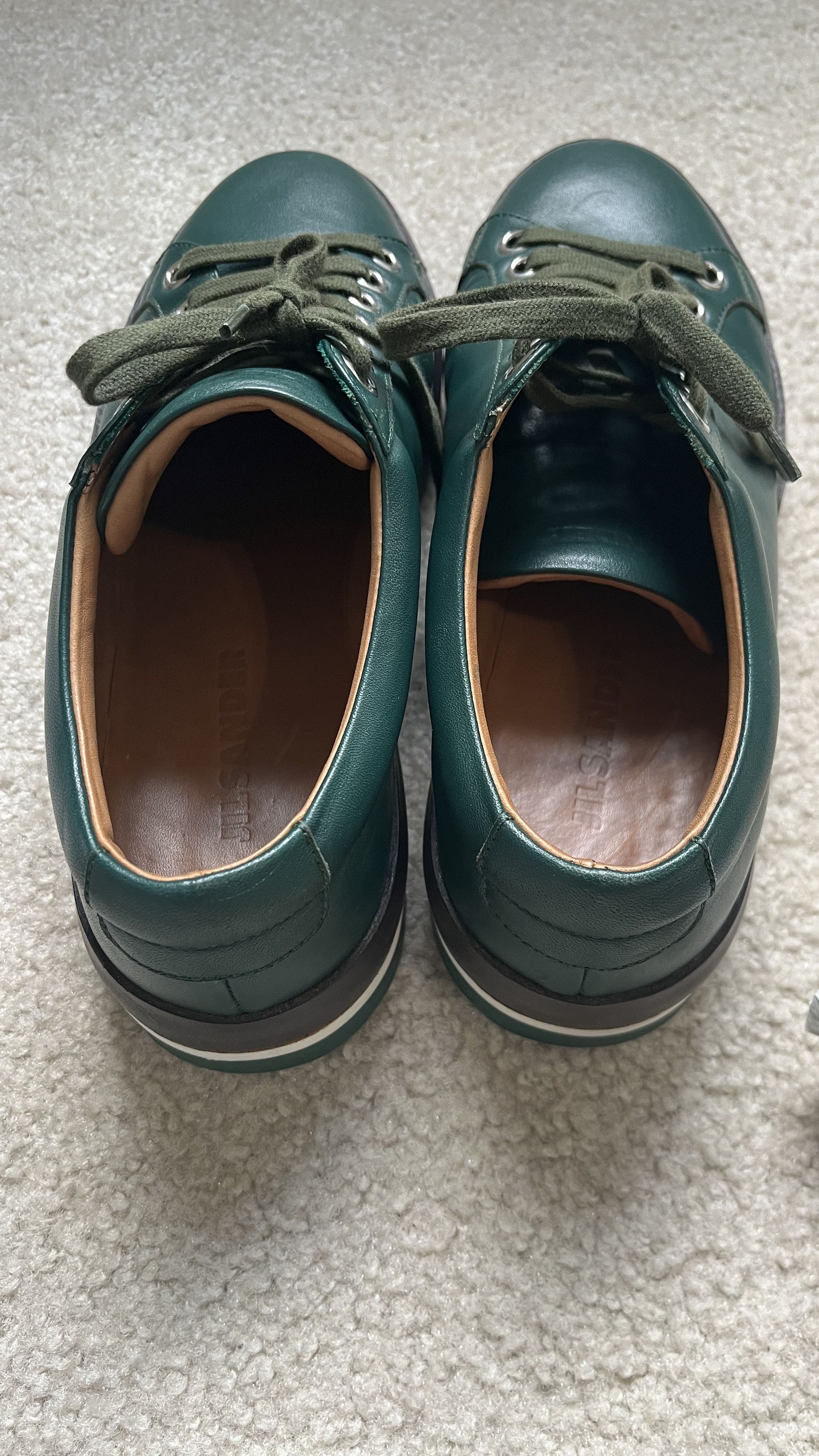 Jil Sander Jil Sander Forest Green Leather Platform Sneakers EU 41 Size US 8 / EU 41 - 5 Thumbnail