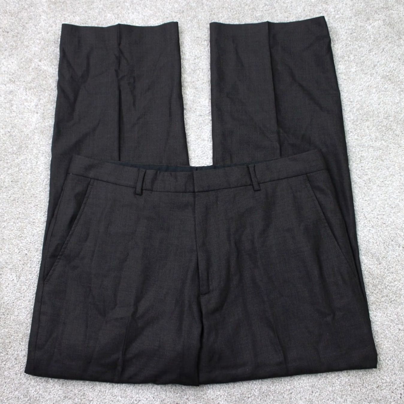Banana Republic Banana Republic Pants Mens 35x30 Brown Wool Flat Front Dress Pants Slim Straight Fits Casual Business Formal Loose Size US 35 - 2 Thumbnail