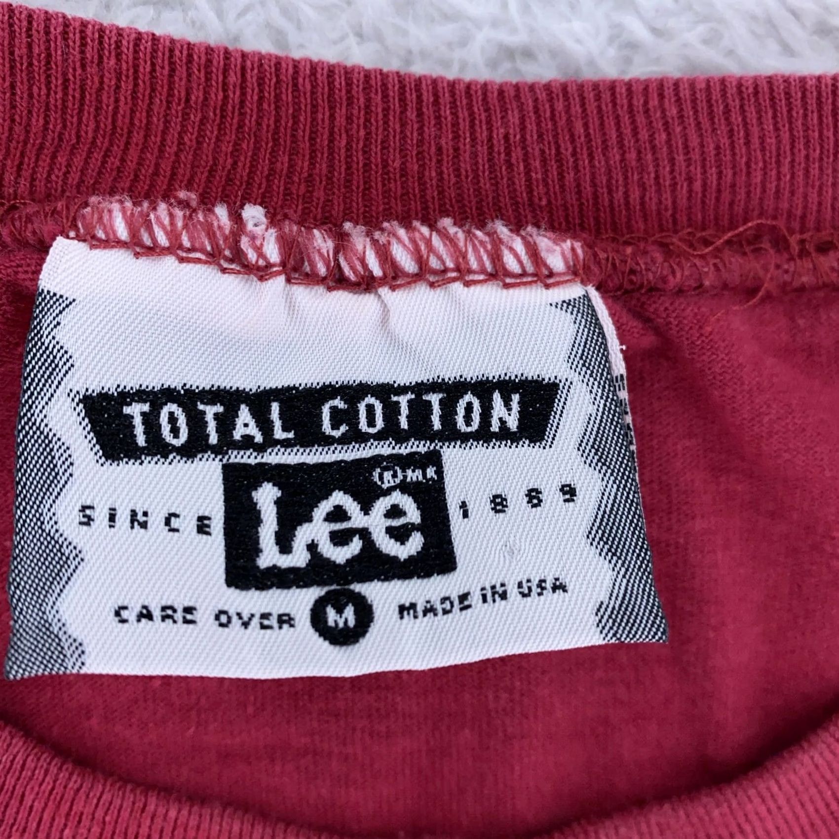 Lee VINTAGE Lee Pocket Tee Shirt Mens M Red Cotton Crewneck Short Sleeve | Classic Retro Casual Shirt Size US M / EU 48-50 / 2 - 7 Thumbnail