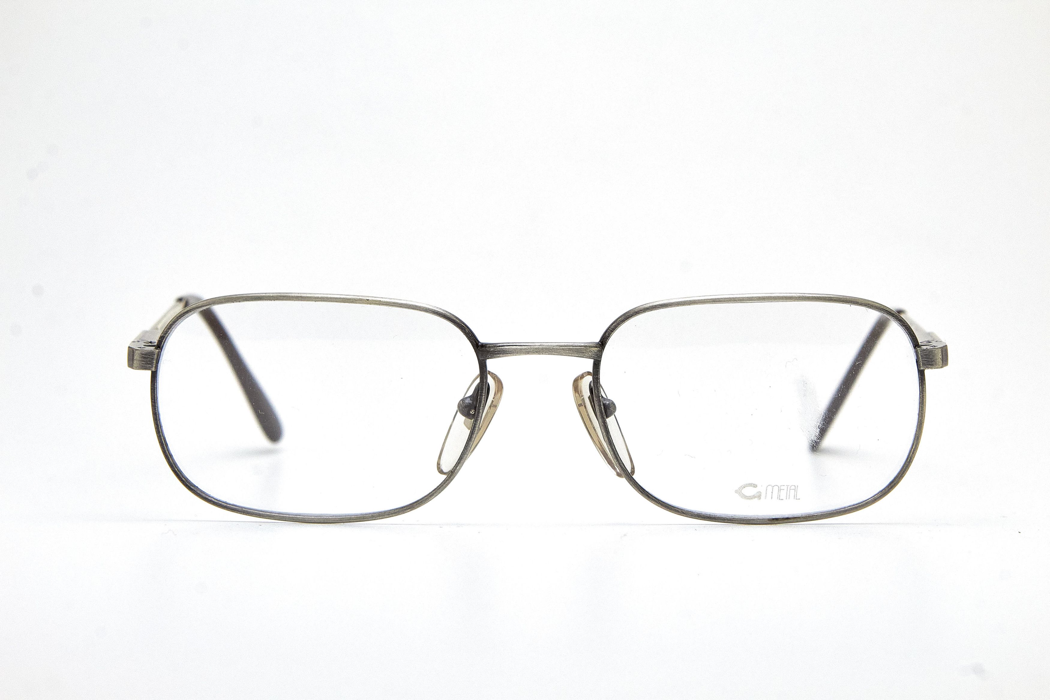 Vintage Old Money GRASSET Brushed Silver Rectangular Quiet Lux Specs Size ONE SIZE - 2 Thumbnail