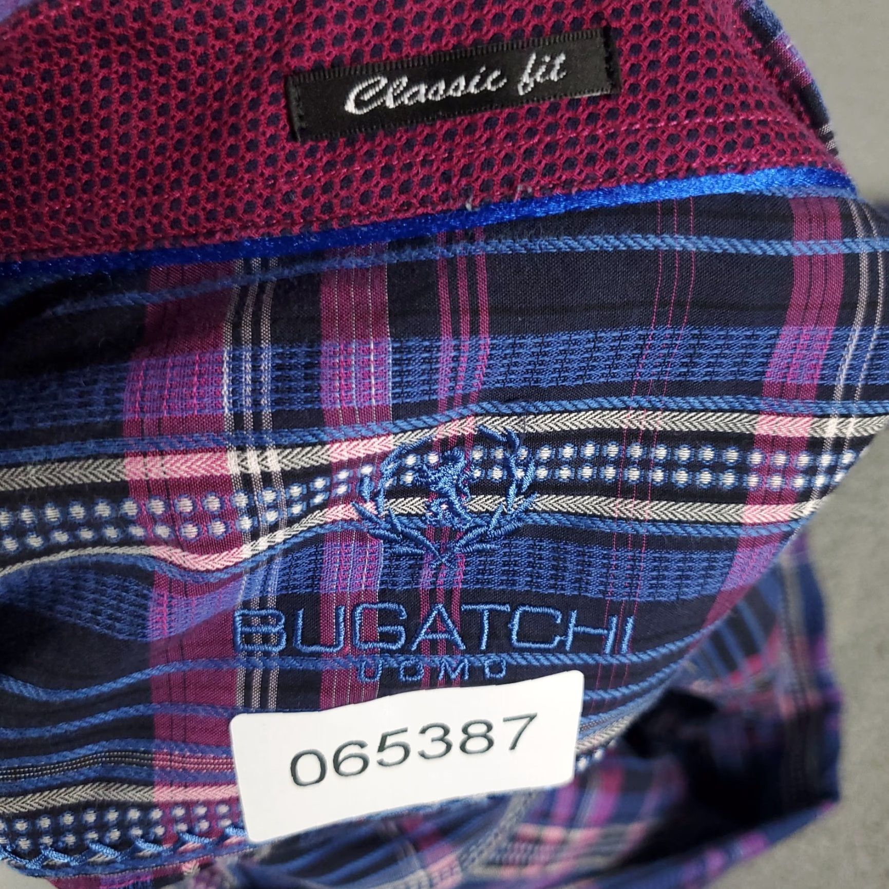BUGATCHI Bugatchi Uomo Shirt Mens L Purple Plaid Classic Fit Button-Up Long Sleeve Size US L / EU 52-54 / 3 - 8 Thumbnail