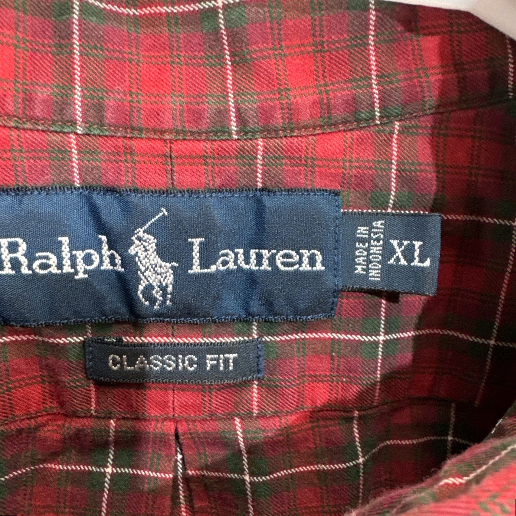 Polo Ralph Lauren Vintage Polo Ralph Lauren Mens Classic Fit Shirt XL Plaid Long Sleeve Button Red Size US XL / EU 56 / 4 - 2 Thumbnail