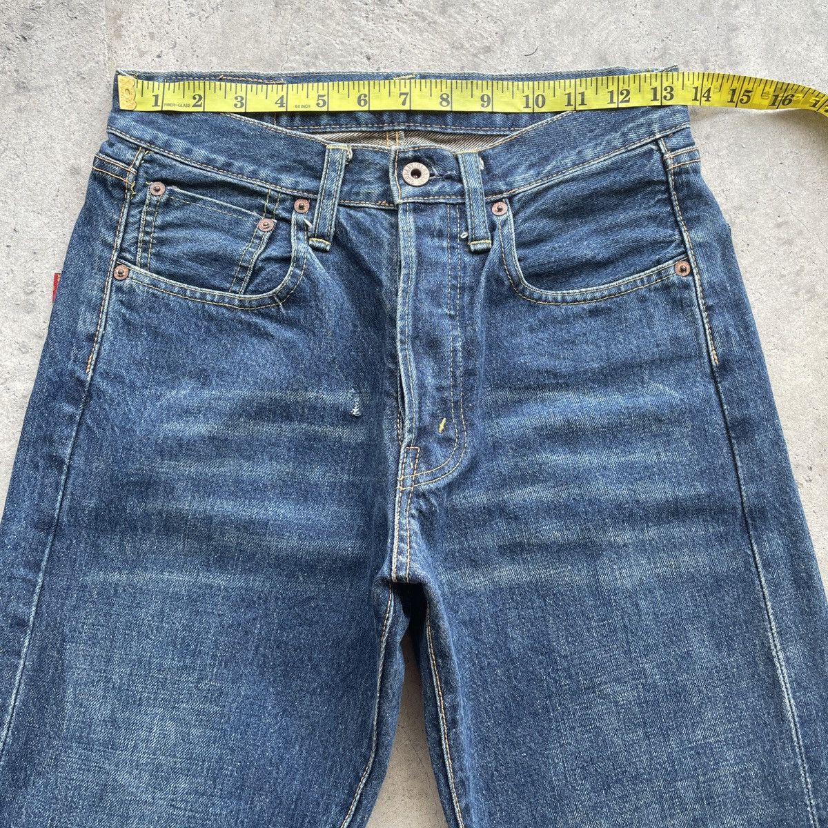 Japanese Brand × Jean Vintage Japan Gl Heart Fly Button Jeans Denim Pants W27 Size US 27 - 5 Thumbnail