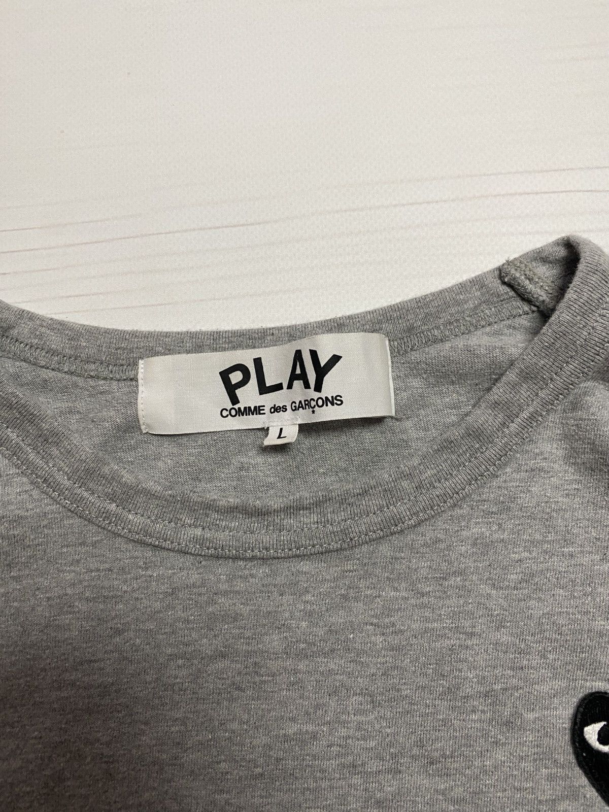 Comme des Garcons PLAY × Japanese Brand Comme Des Garcons Play embroidered logo box fit y2k t shirt Size US L / EU 52-54 / 3 - 3 Thumbnail