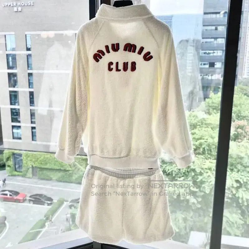 Miu Miu Miu Miu White Cotton Women's Sweater Set . Size XS / US 0-2 / IT 36-38 - 2 Thumbnail
