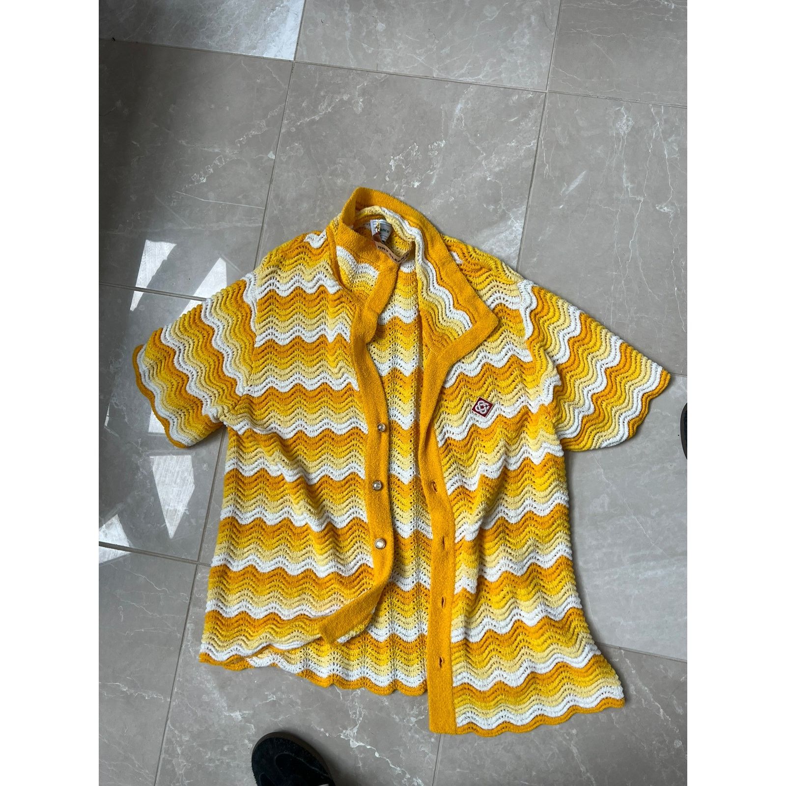 Casablanca Casablanca Wavy Gradient Open Knit Shirt Size US XS / EU 42 / 0 - 1 Thumbnail