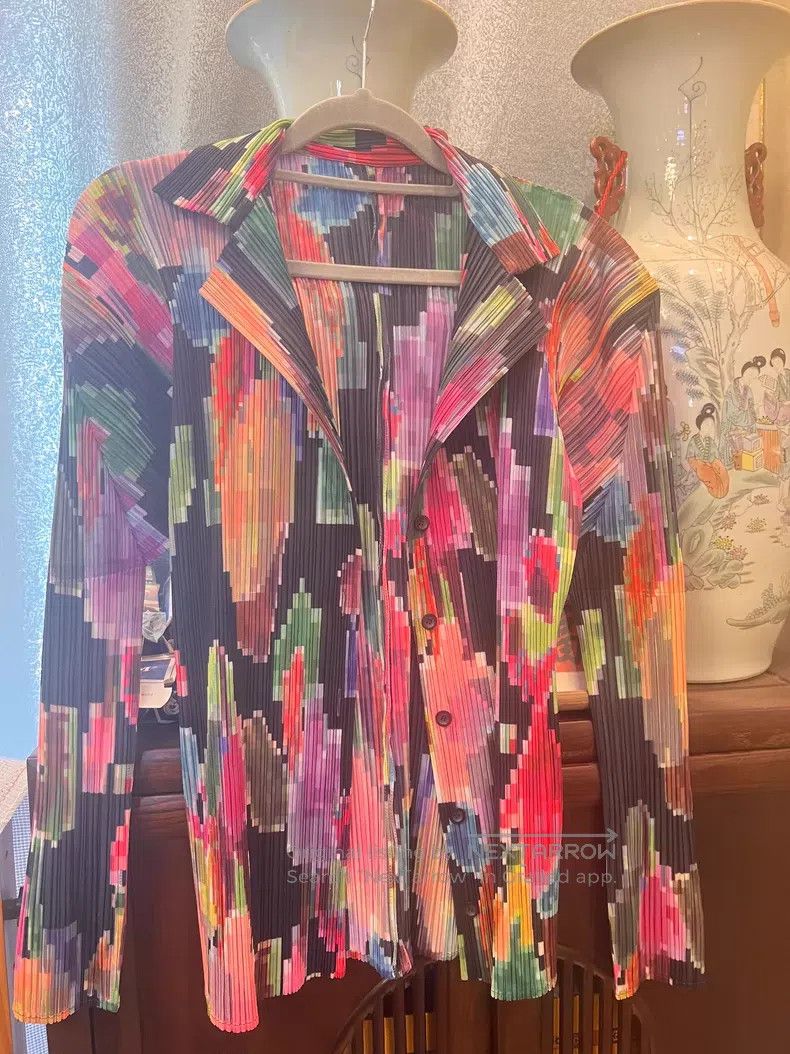 Issey Miyake Issey Miyake Mosaic color coat Size L / US 10 / IT 46 - 1 Thumbnail