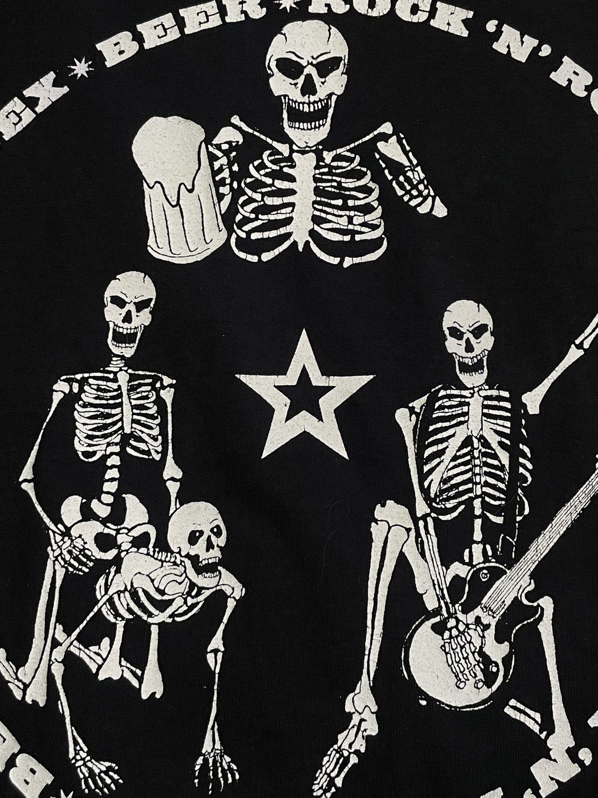 Vintage Vintage Y2K “SEX” “BEER” “Rock N Roll” T-Shirt Black RARE Size XL / US 12-14 / IT 48-50 - 6 Thumbnail