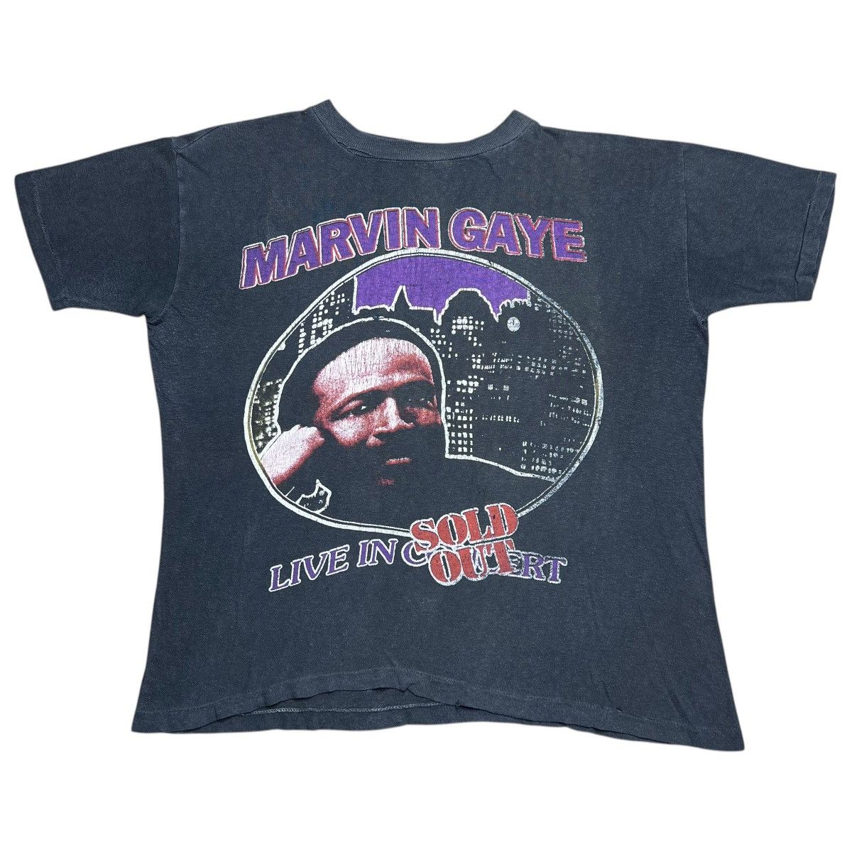 Rap Tees Vtg 1983 Marvin Gaye Sexual Feelings Sold Out Show T-Shirt Size US L / EU 52-54 / 3 - 1 Thumbnail