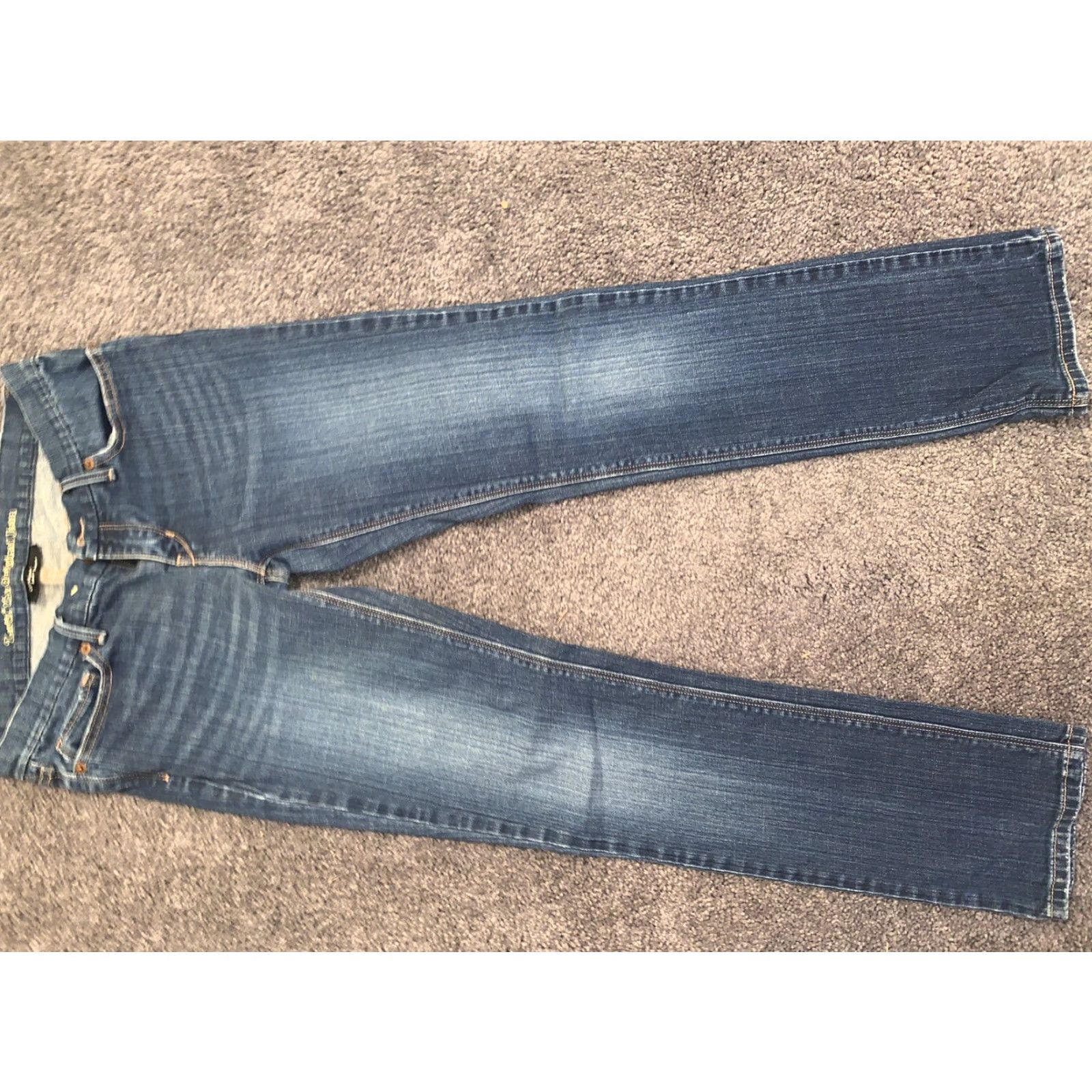 Levi's Womens Levi's 424 Jeans Straight Denim Blue 28x30 Regular Stretch 7/28 Size 28" / US 6 / IT 42 - 4 Thumbnail