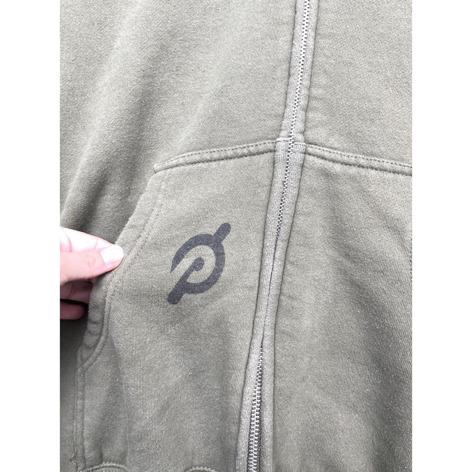 Vintage Peloton Hoodie Mens Medium Black Army Green History Month 90s Active Sports Jogging Running Jacket Fleece Logo Zipper Hooded Full Zip Size US M / EU 48-50 / 2 - 7 Thumbnail