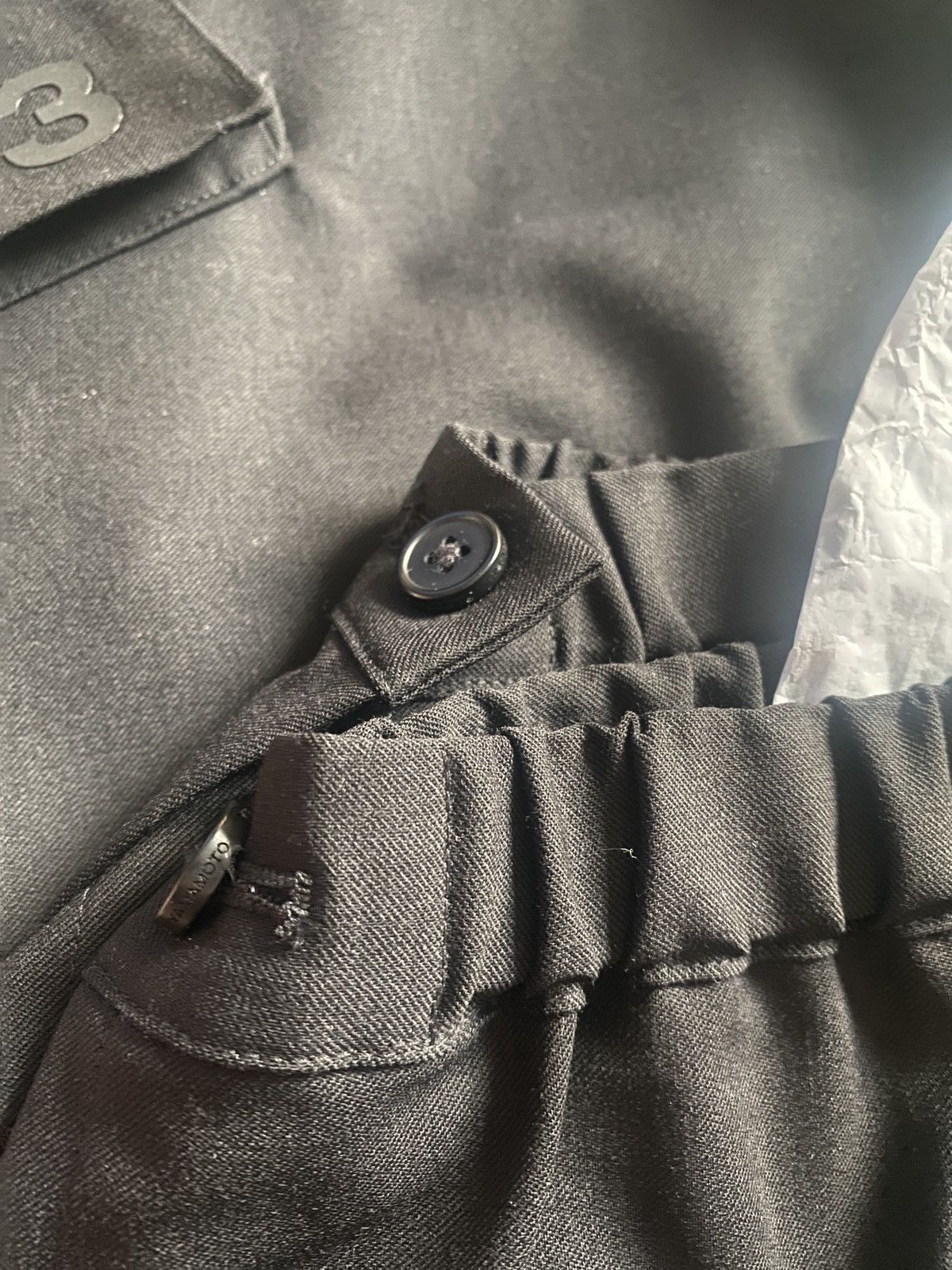 Adidas × Y-3 × Yohji Yamamoto Y-3 CLASSIC REFINED WOOL STRETCH CARGO PANTS Size 32" / US 10 / IT 46 - 6 Thumbnail