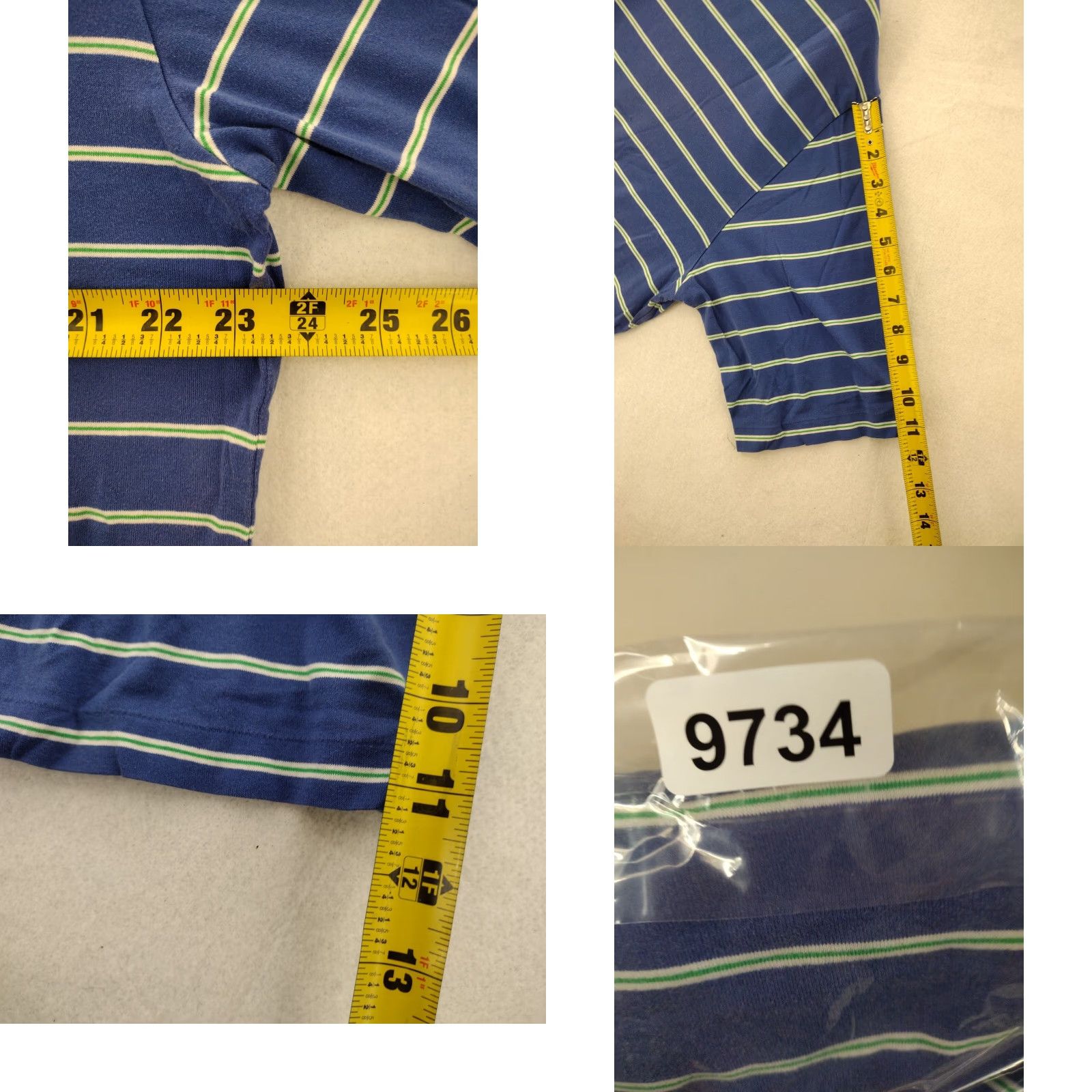 Vintage Polo Golf Shirt Mens Large Blue Striped Polo Short Sleeve Size US L / EU 52-54 / 3 - 9 Thumbnail