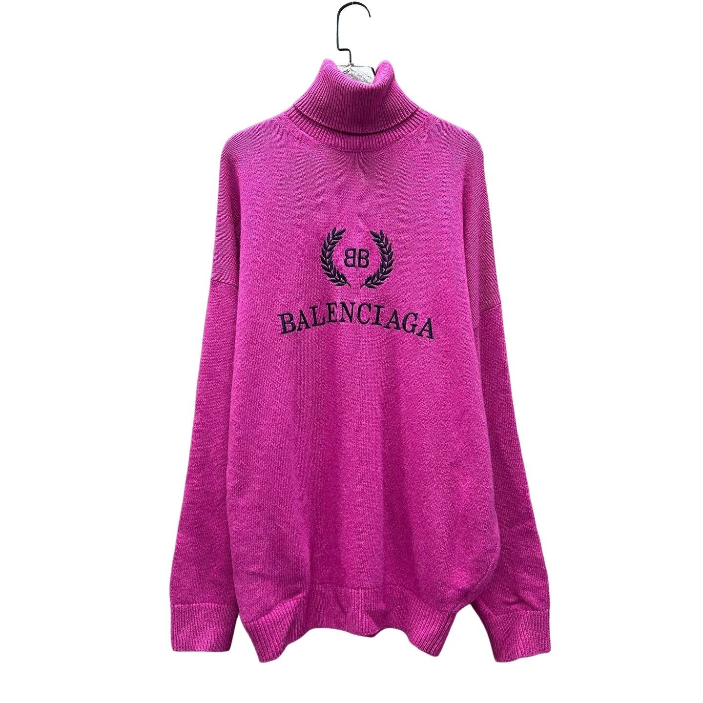 Balenciaga Balenciaga Pink Logo Turtleneck Sweater Size XS Size US XS / EU 42 / 0 - 1 Thumbnail