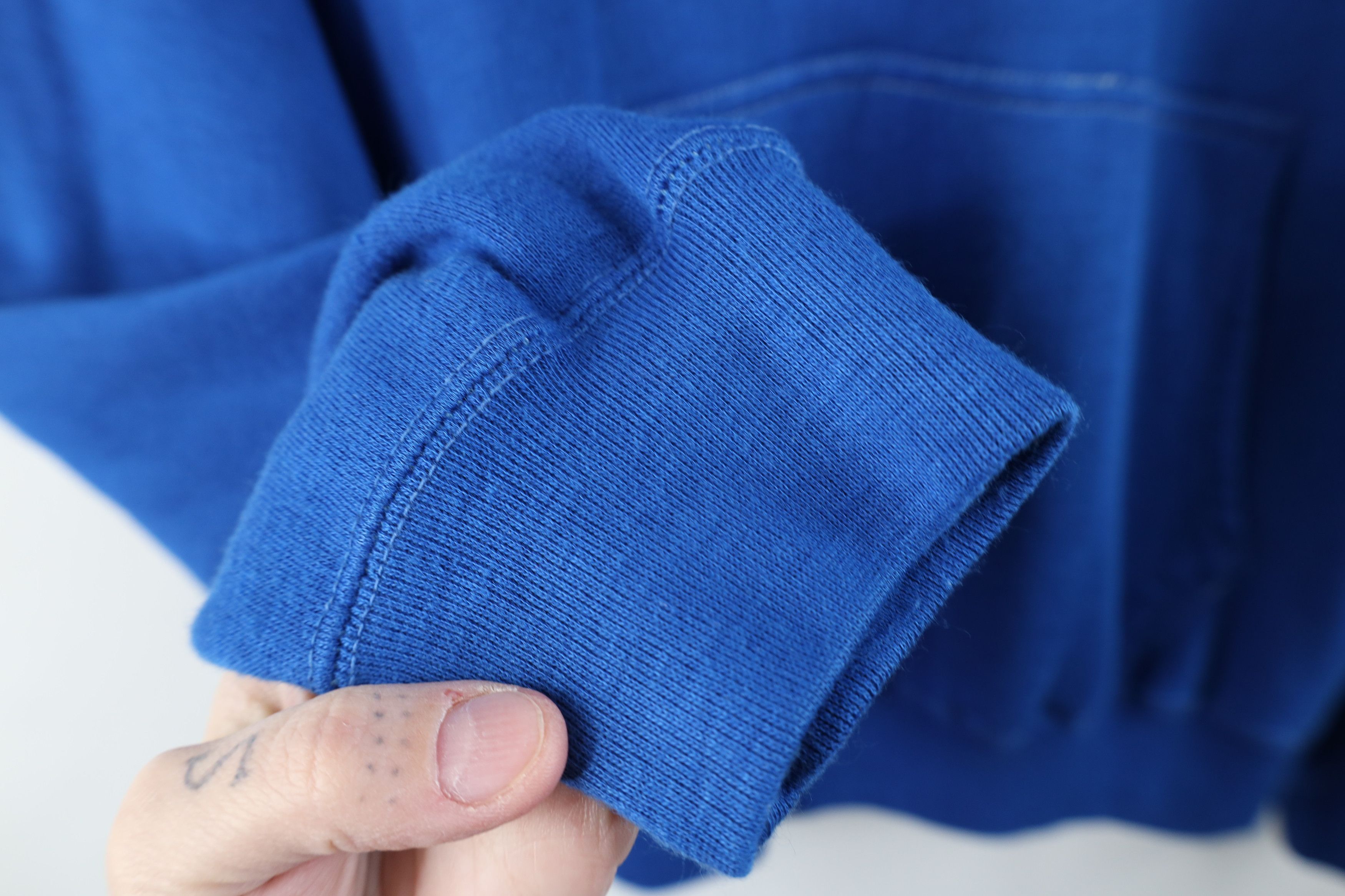 Vintage Vintage 70s Streetwear Blank Hoodie Sweatshirt Royal Blue Size US S / EU 44-46 / 1 - 9 Thumbnail