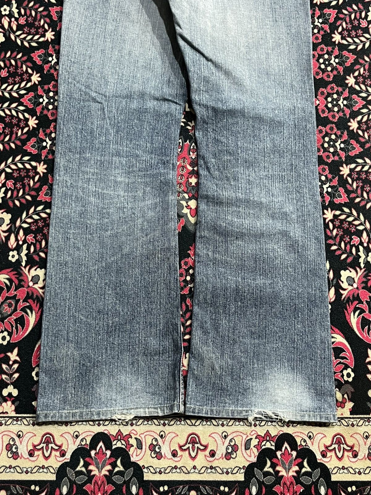 Lee Vintage Japanese Lee Riders Blue Washed Flare Jeans Size US 30 / EU 46 - 11 Thumbnail