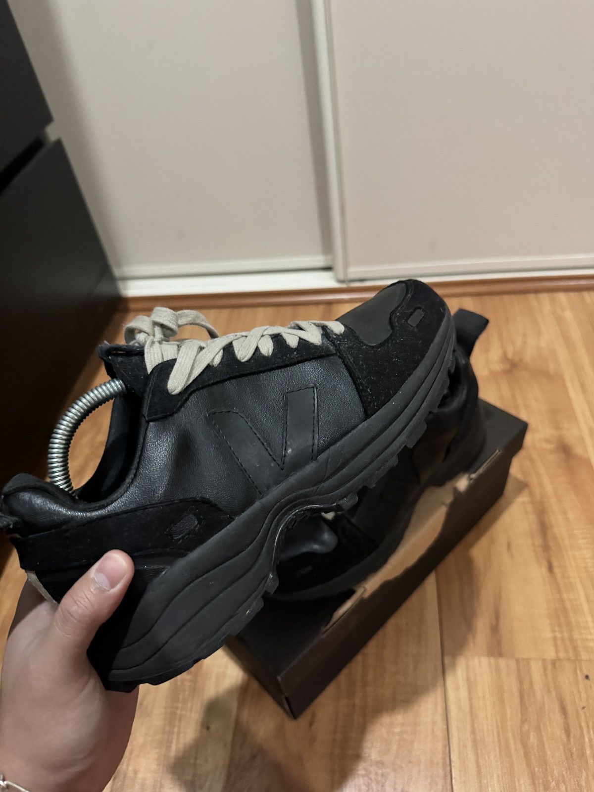 Rick Owens × Veja Veja x Rick Owens Drkshdw Hiking Megalace Low-Top sneakers Size US 8 / EU 41 - 4 Thumbnail