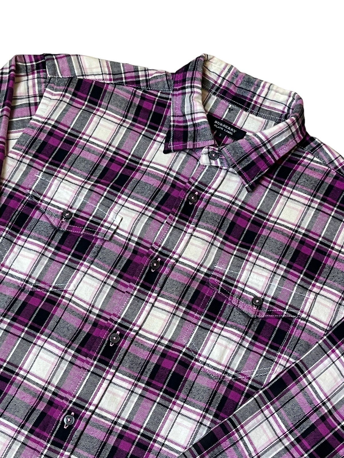 Burberry BURBERRY BLACK LABEL FLANNEL BUTTON UPS SHIRT Size US L / EU 52-54 / 3 - 3 Thumbnail